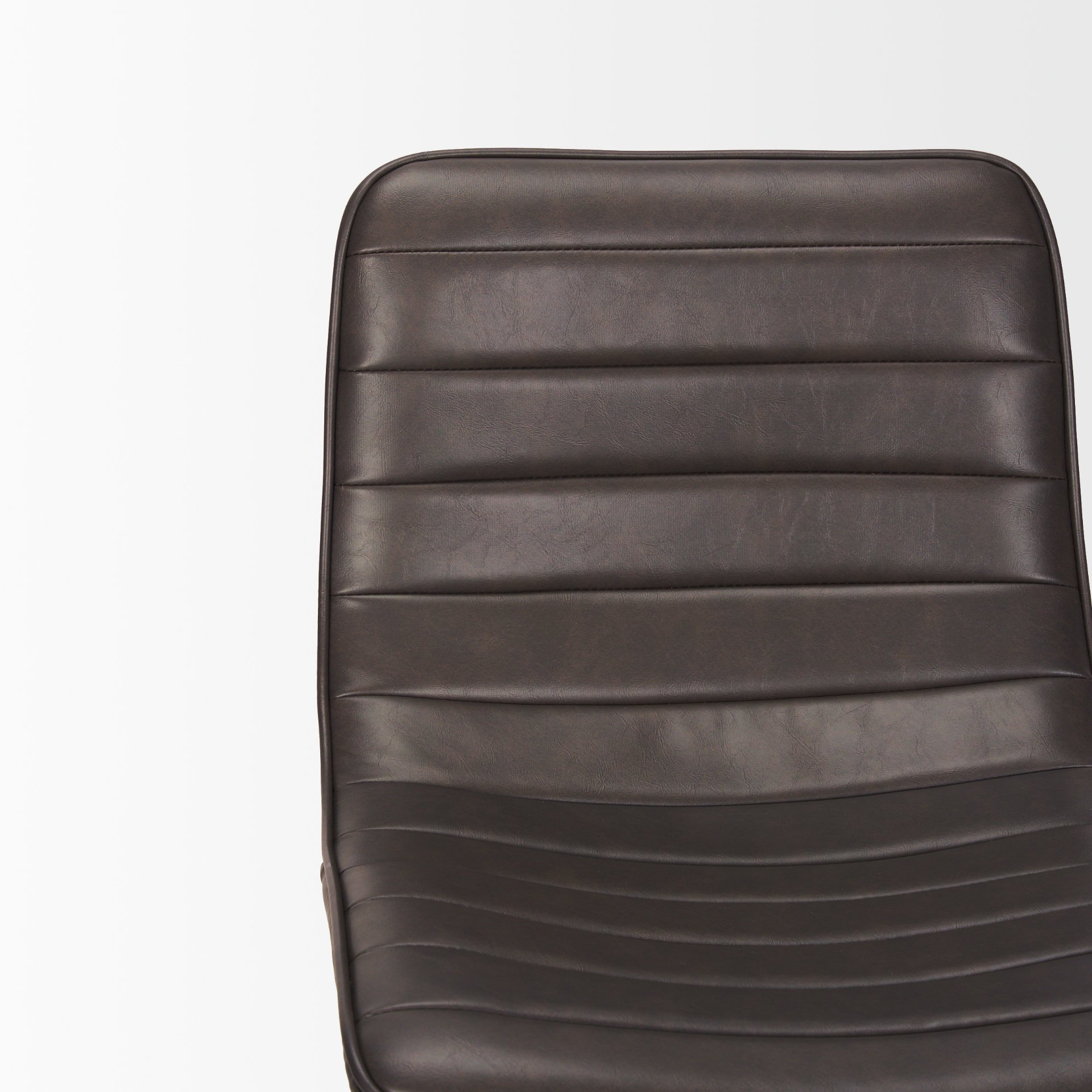 Mercana Meritt Leather Seat Bar/Counter Stool - Black, Metal