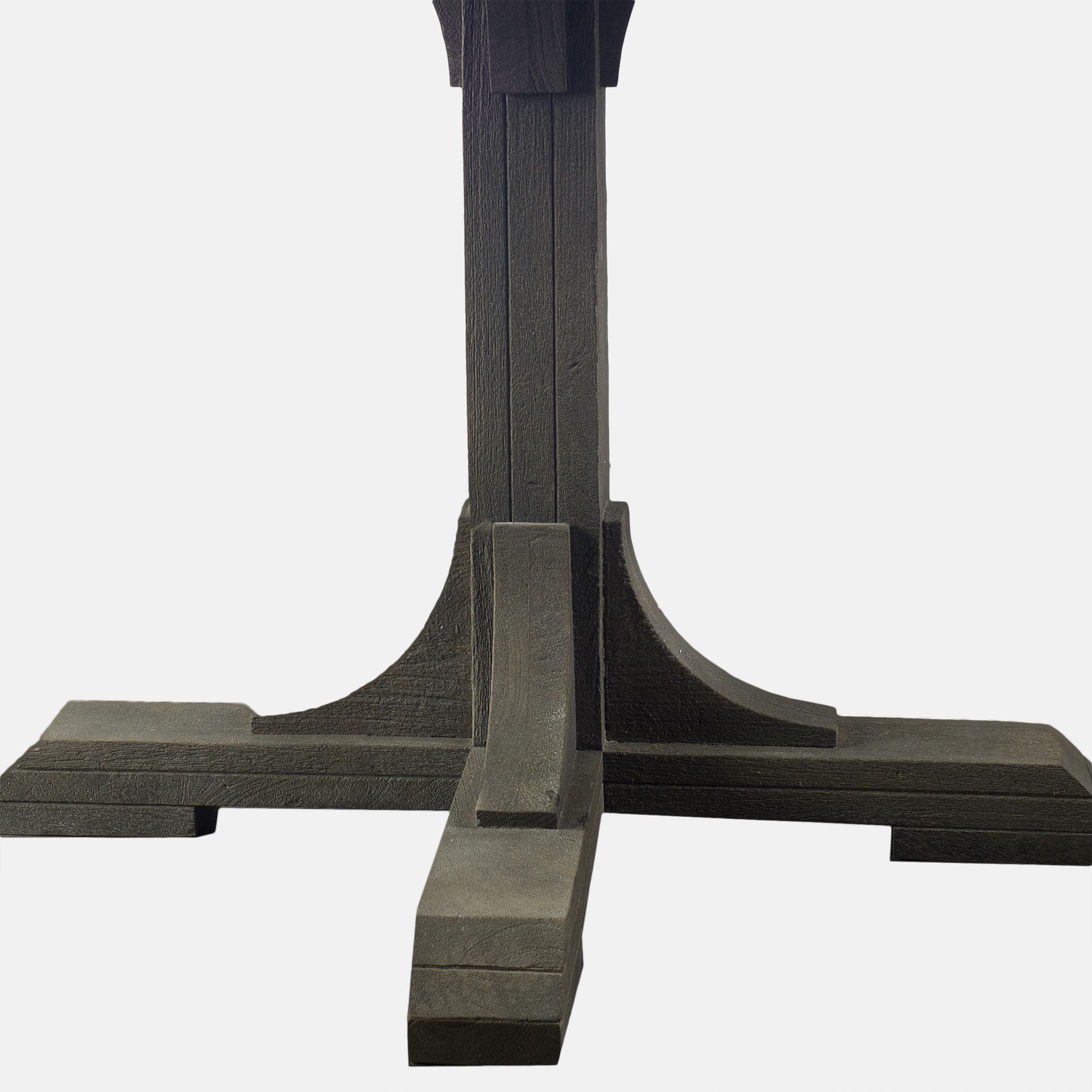 Mercana - Barrett Round Dining Table in Brown/Gray, Solid Wood