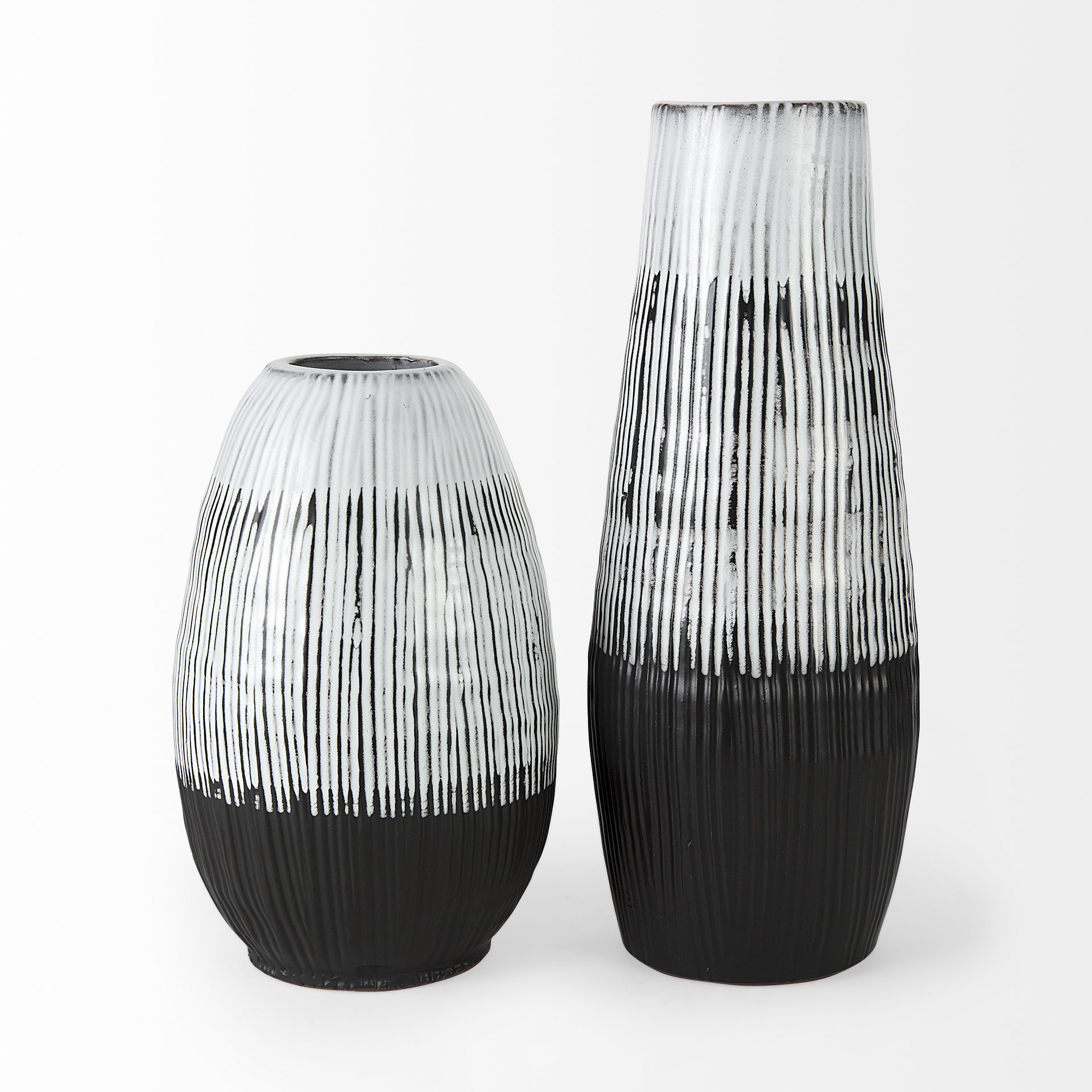 Mercana Tanami Vase - Brown/White, H19"