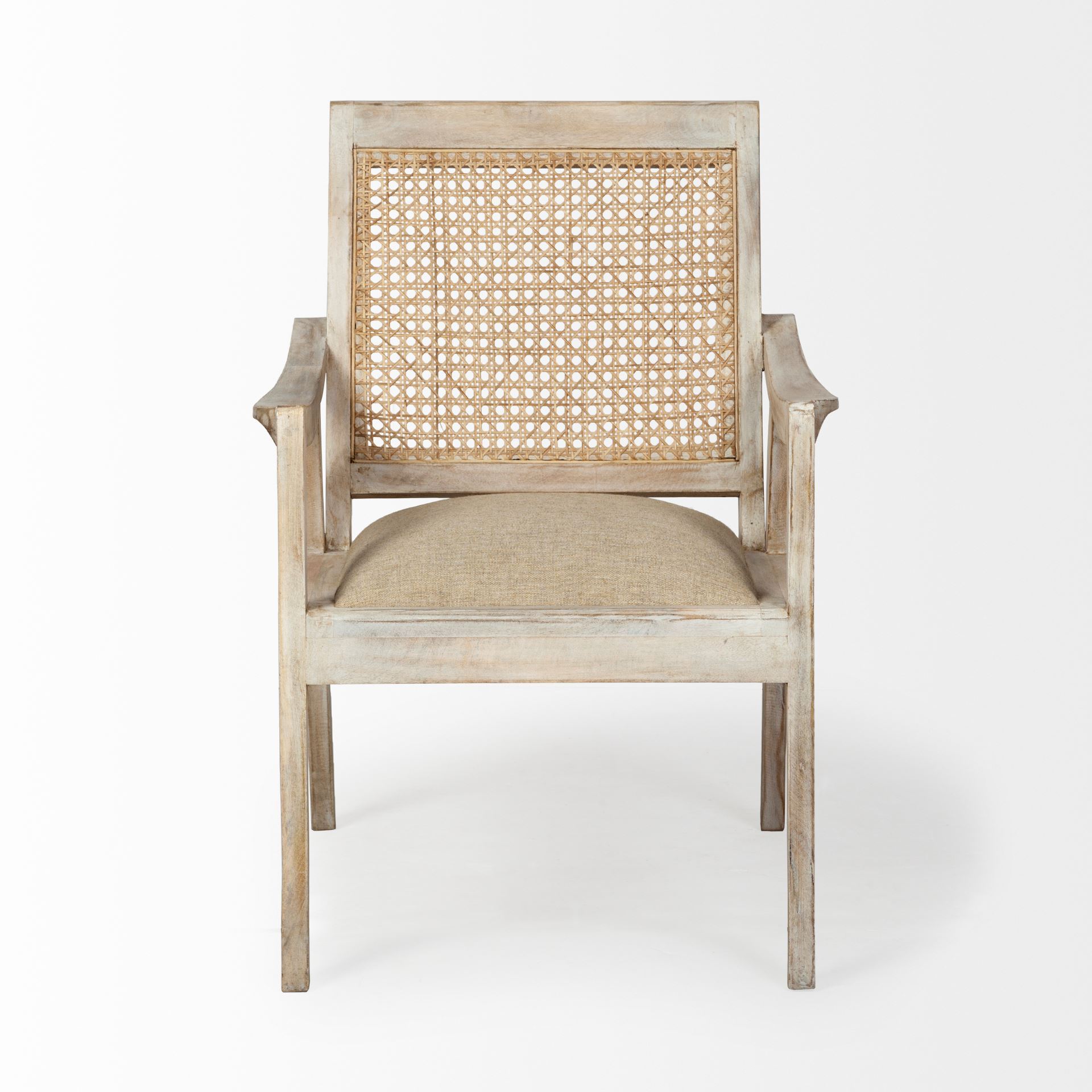 Mercana - Teryn Accent Chair in Beige, Solid Wood