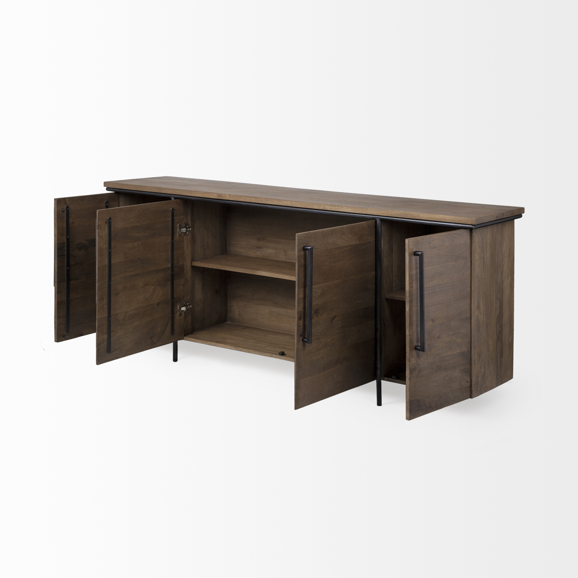 Mercana - Maddox Sideboard in Brown, Solid Wood