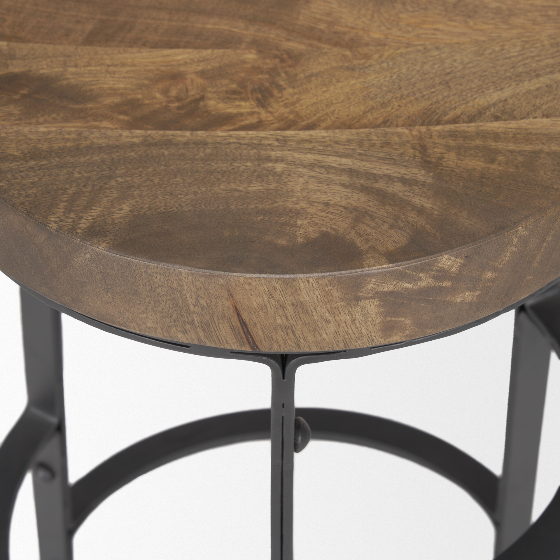 Mercana - Neo Wood Seat Bar/Counter Stool in Black, Solid Wood
