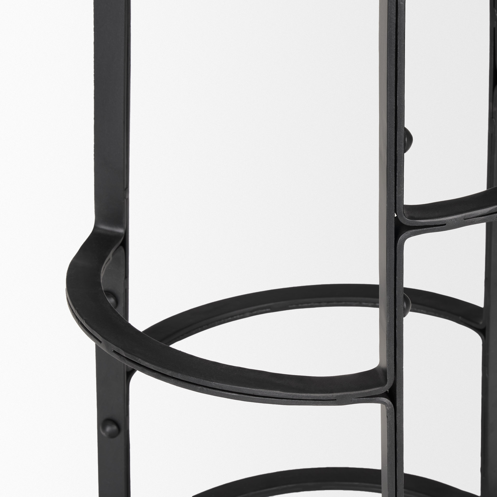 Mercana - Neo Wood Seat Bar/Counter Stool in Black, Solid Wood
