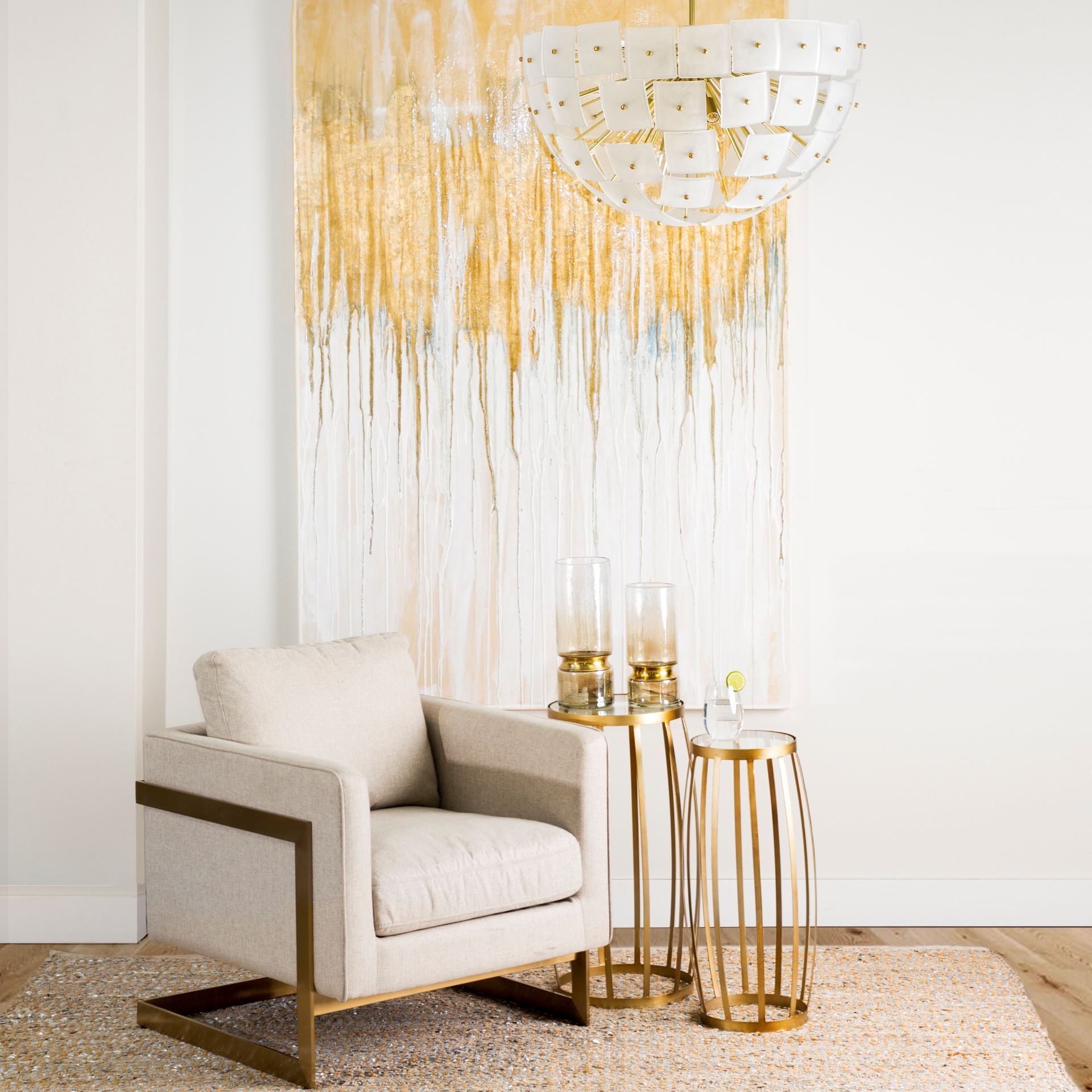 Mercana - Rupert Accent Chair in Cream, Linen