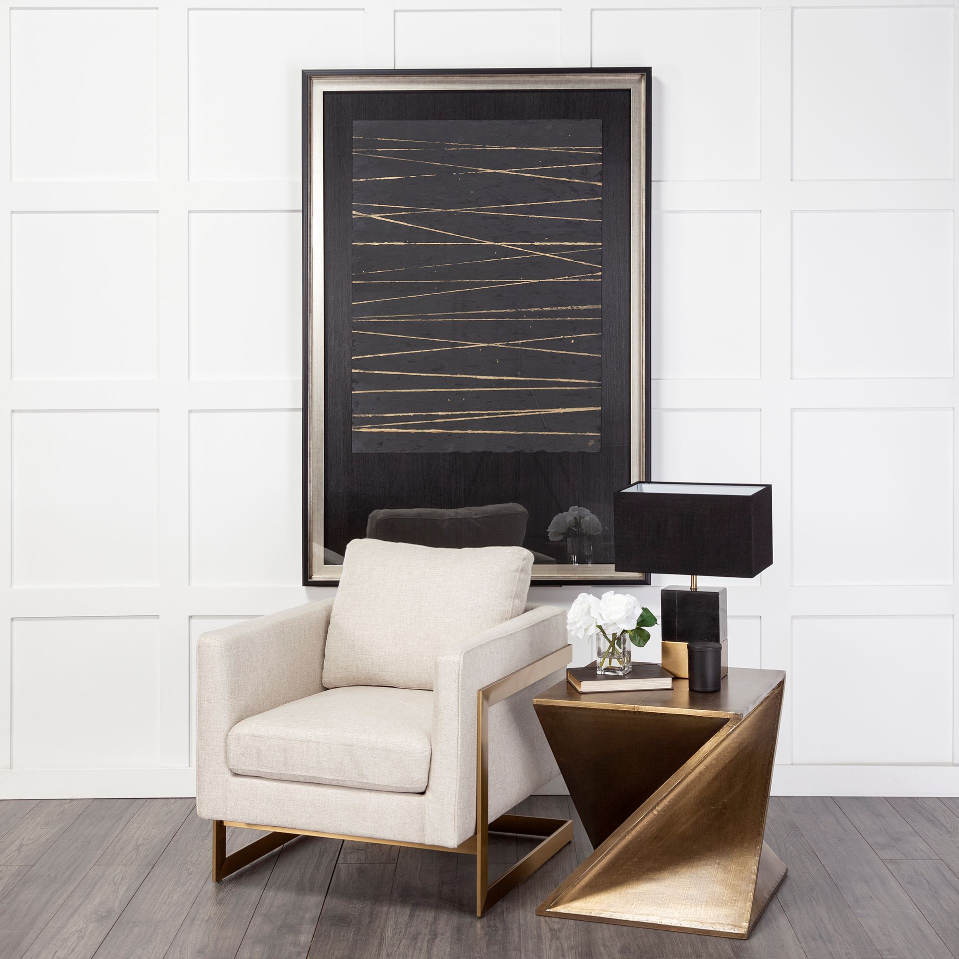 Mercana - Rupert Accent Chair in Cream, Linen