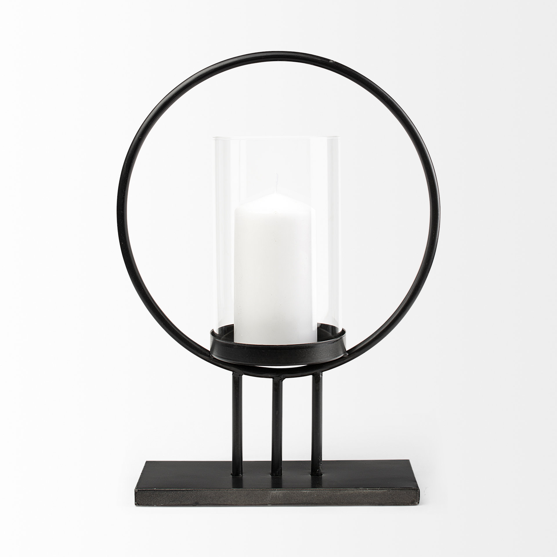 Mercana - Saturn Candle Holder in Black/White, Metal