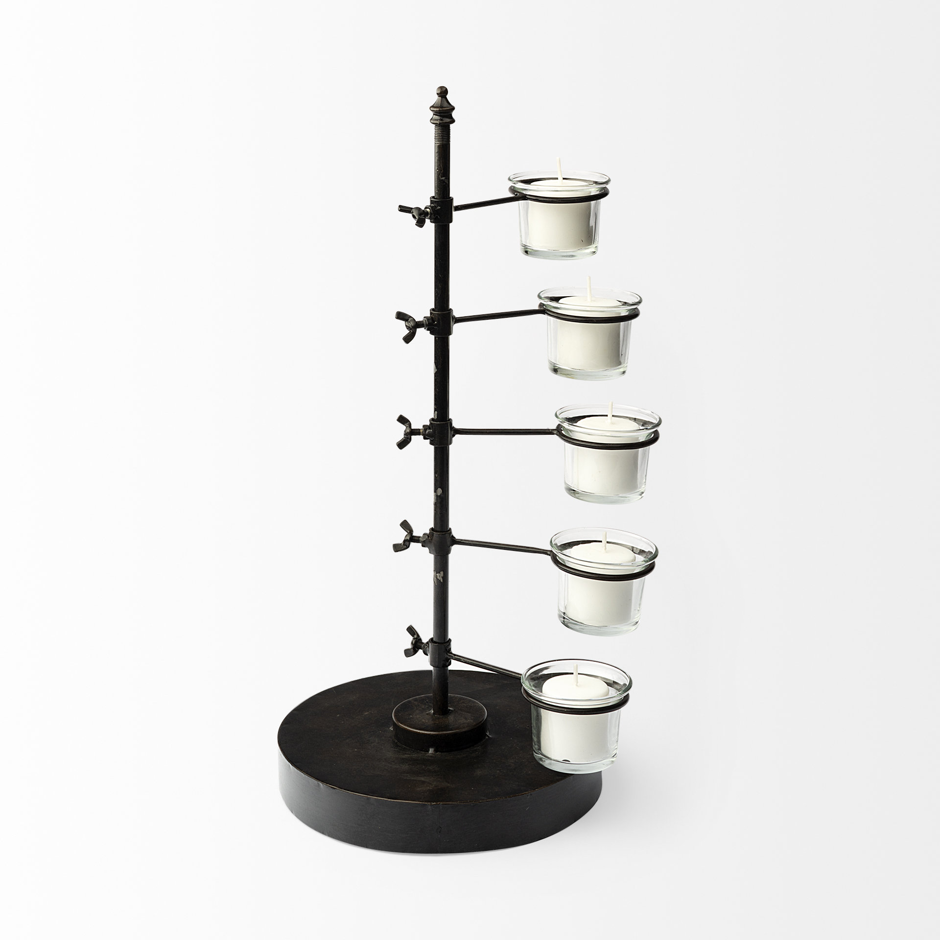 Mercana - Jaran Candle Holder in Black, Metal