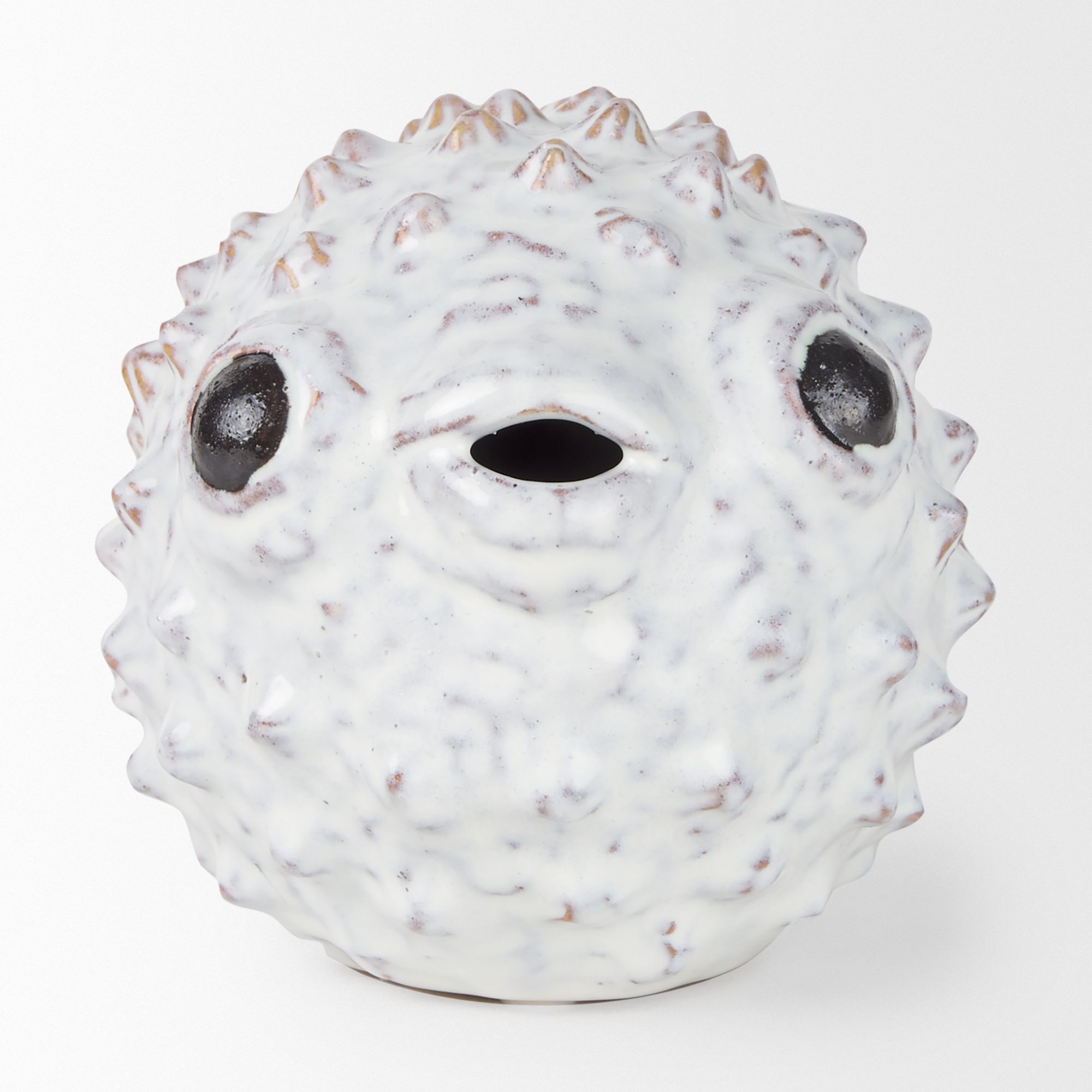 Mercana Spike II Large 10L x 6W Ceramic Puffer Fish - White