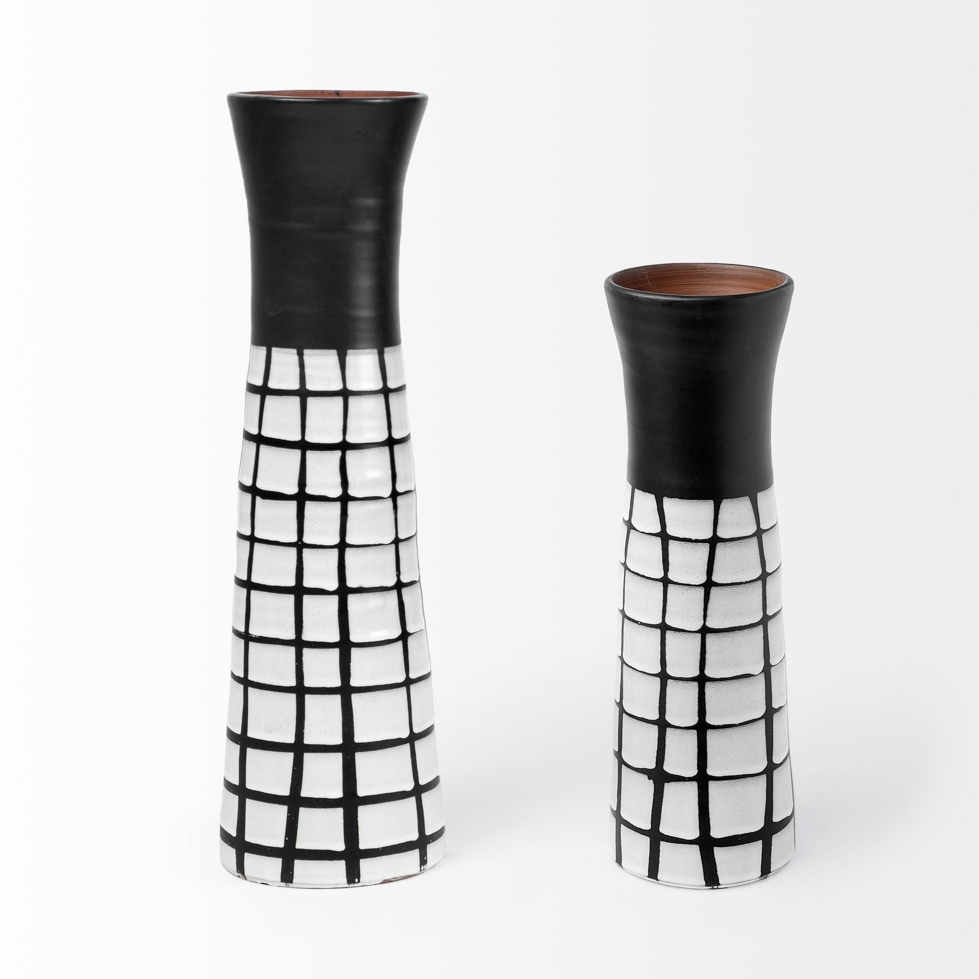 Mercana - Luanda Vase in Black/White, Ceramic
