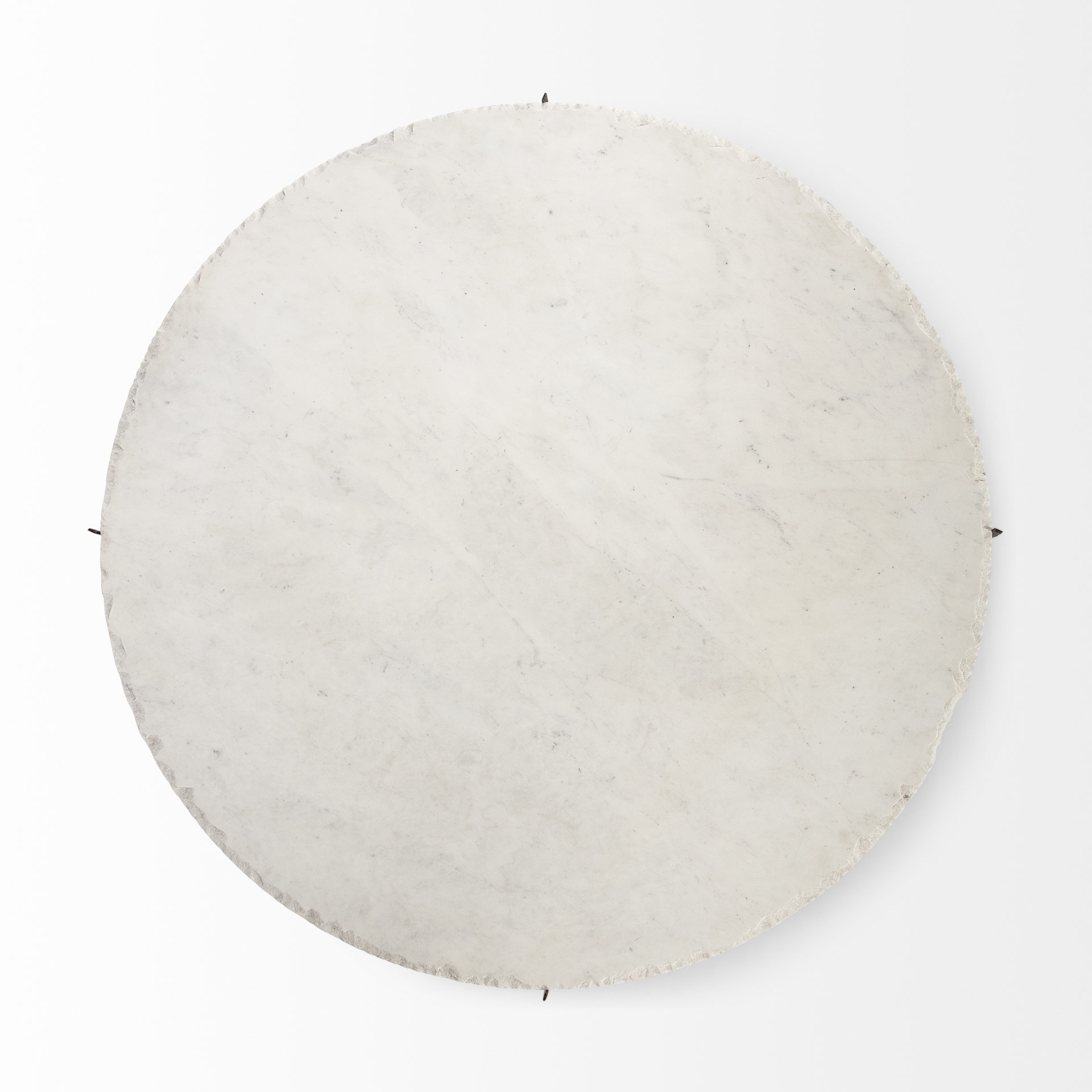 Mercana Reinhold Round Coffee Table - White, Stone