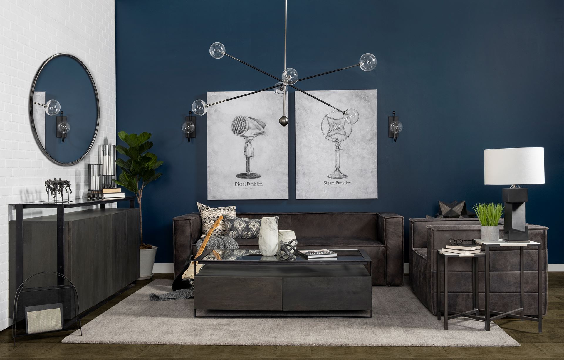 Mercana - Lucas Accent Table in Black, Metal
