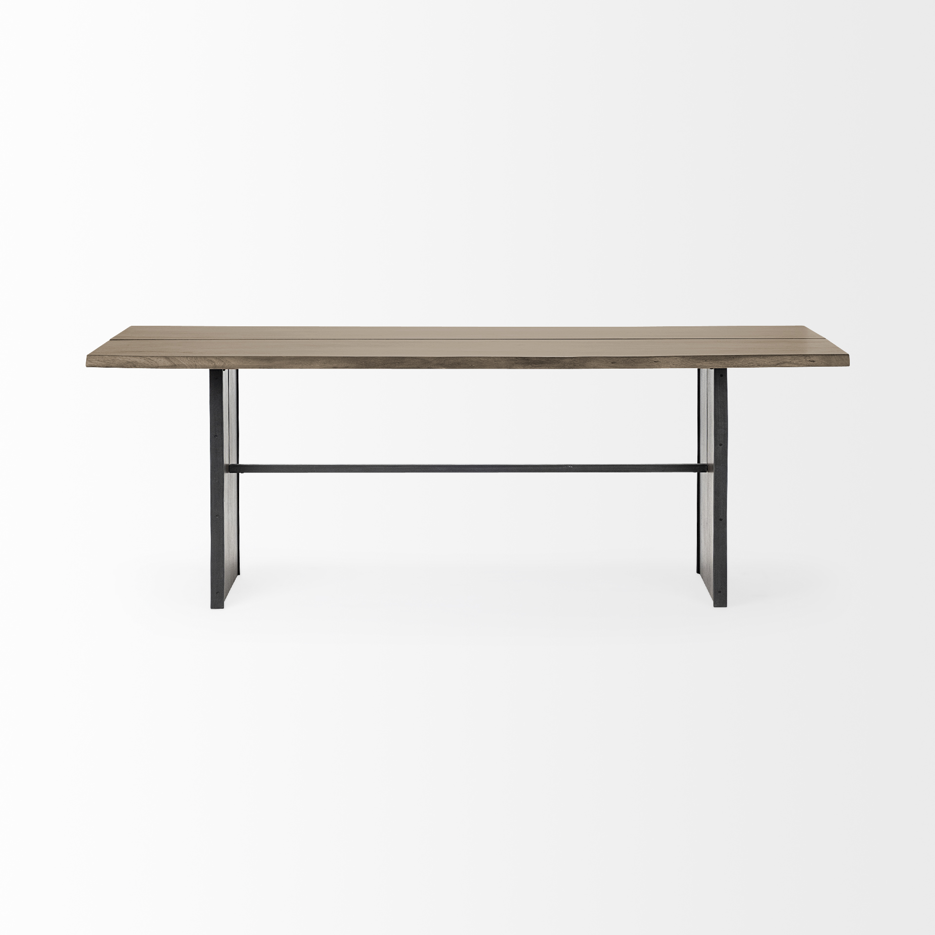Mercana - Ledger Dining Table in Brown, Solid Wood