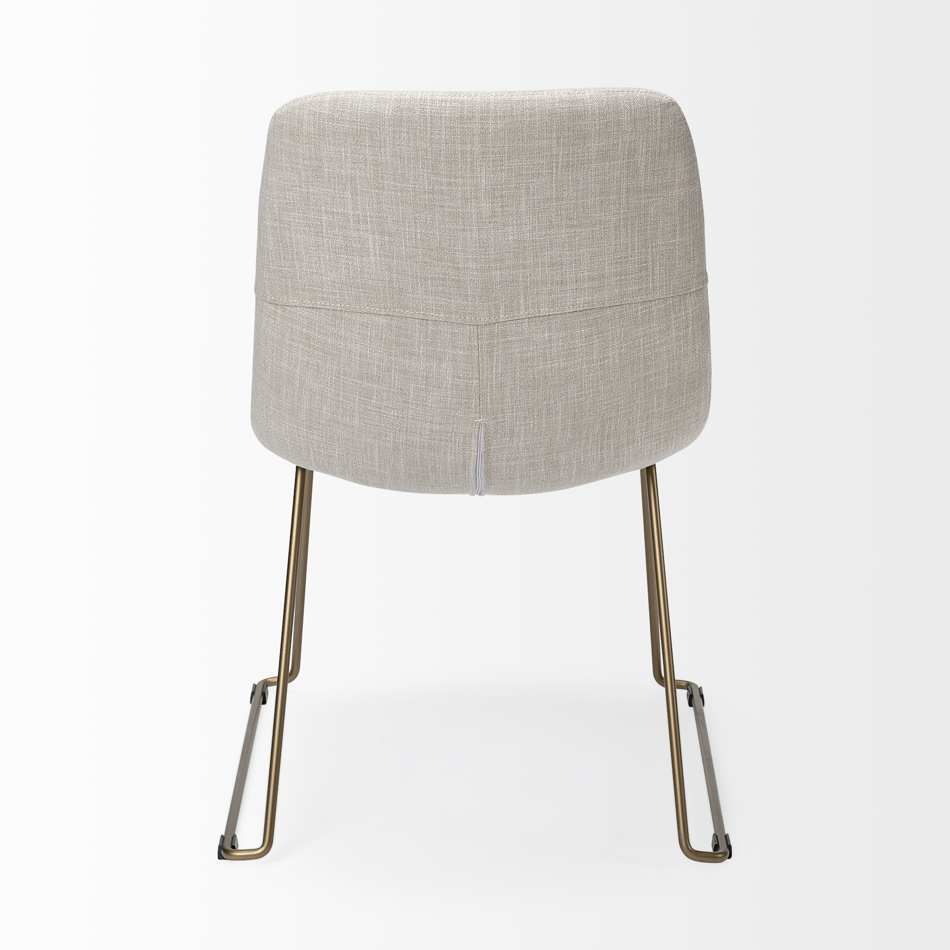 Mercana Sawyer Armless Dining Chair (Set of 2) - Beige, Metal