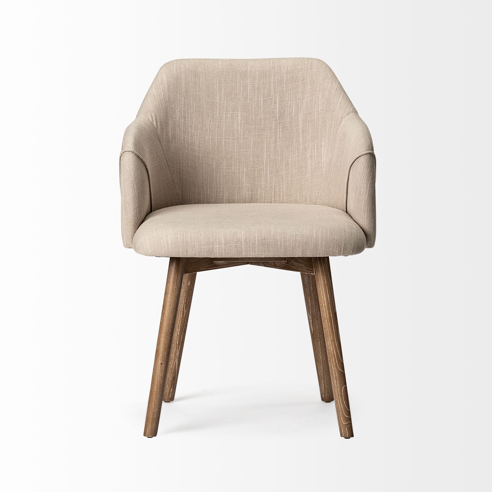 Mercana Ronald Square Arms Dining Chair - Brown, Wood