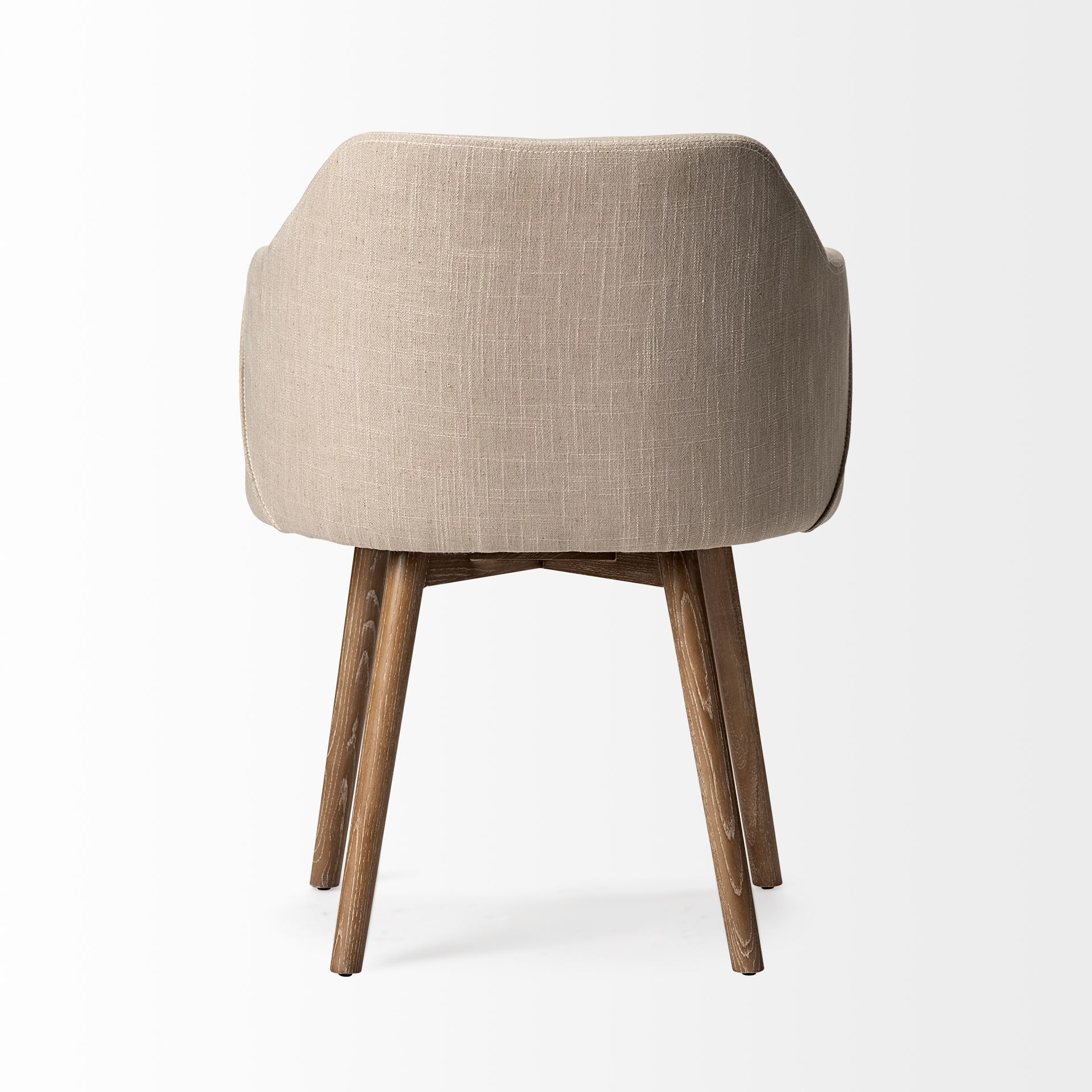 Mercana Ronald Square Arms Dining Chair - Brown, Wood