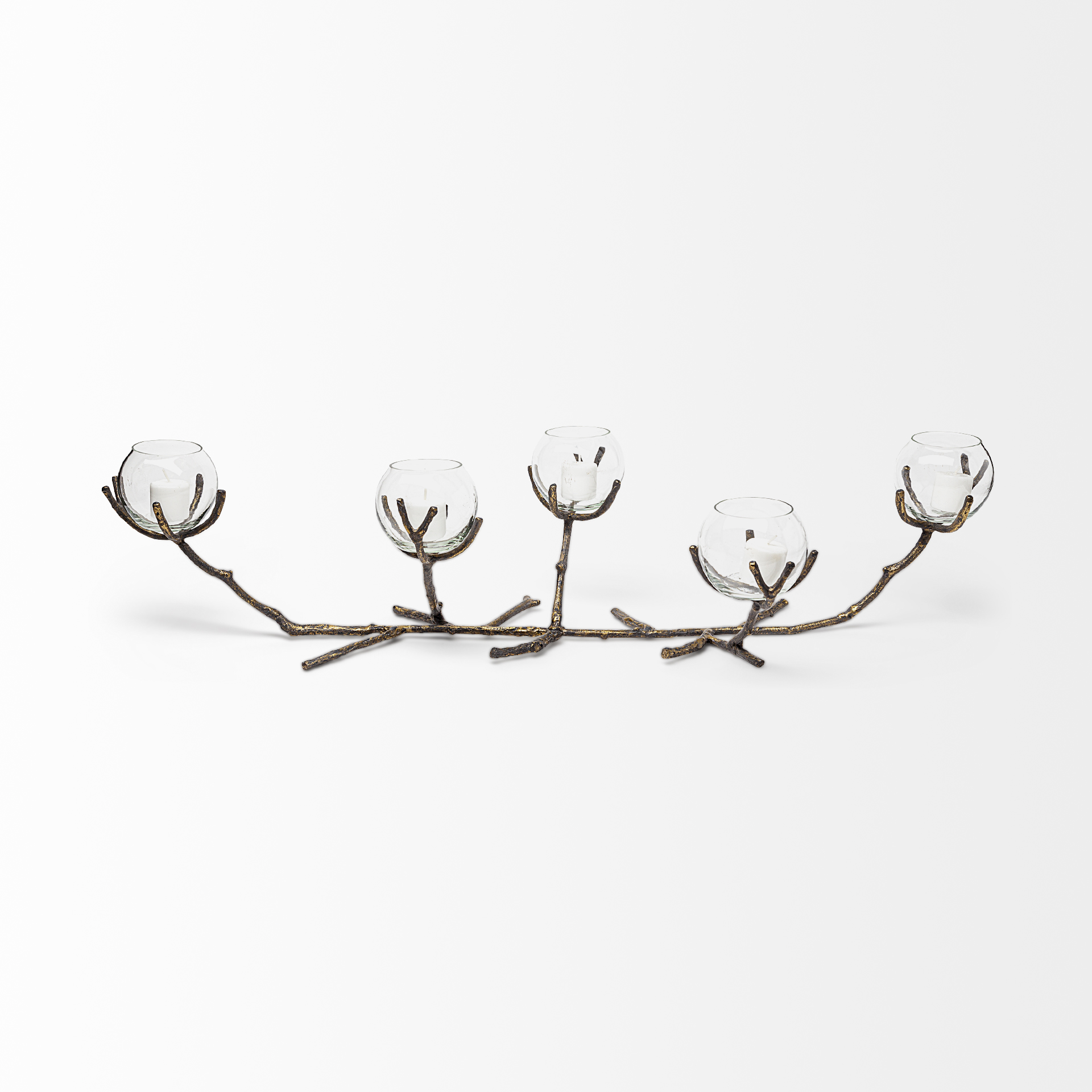 Mercana Vine Candle Holder - Brown, Metal
