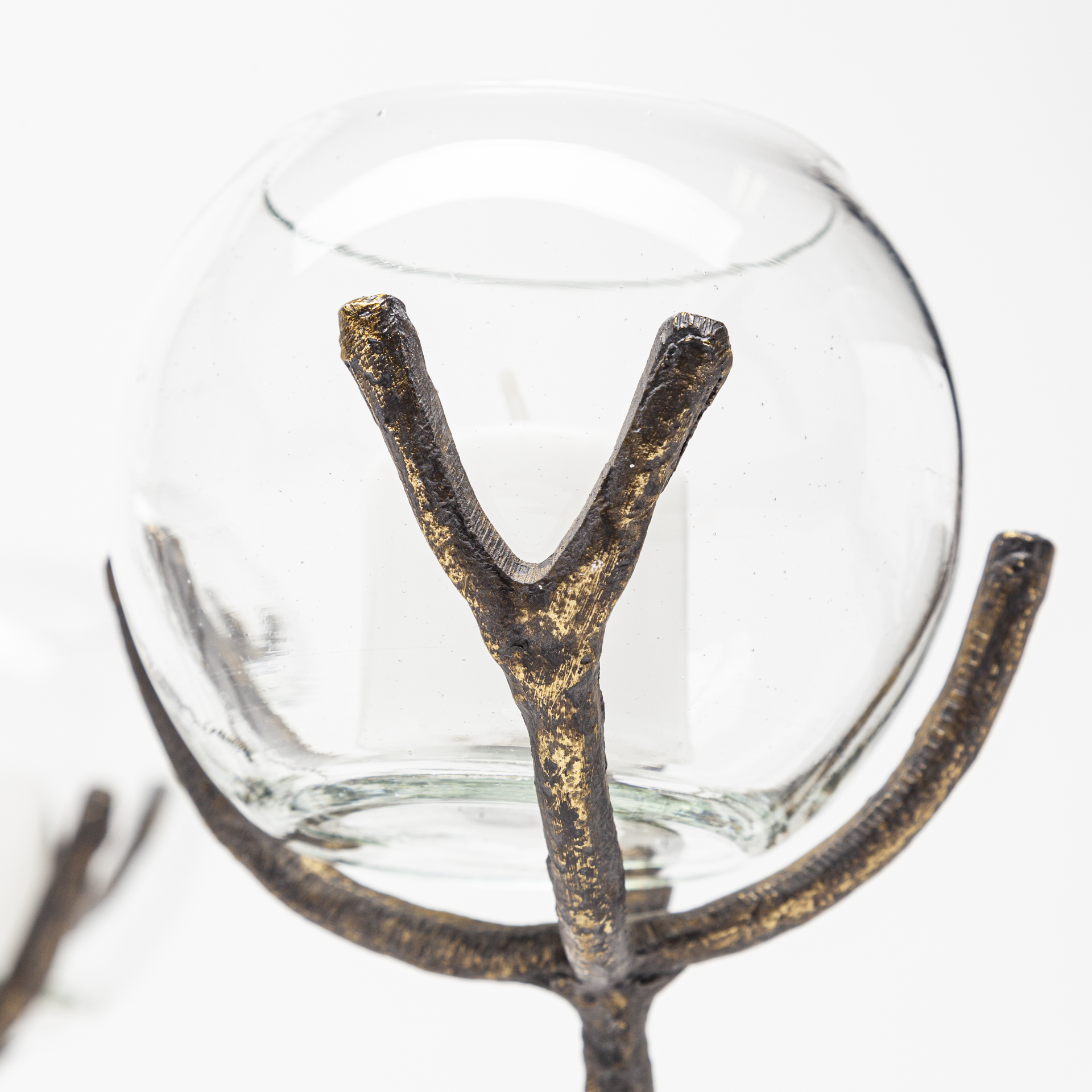 Mercana Vine Candle Holder - Brown, Metal