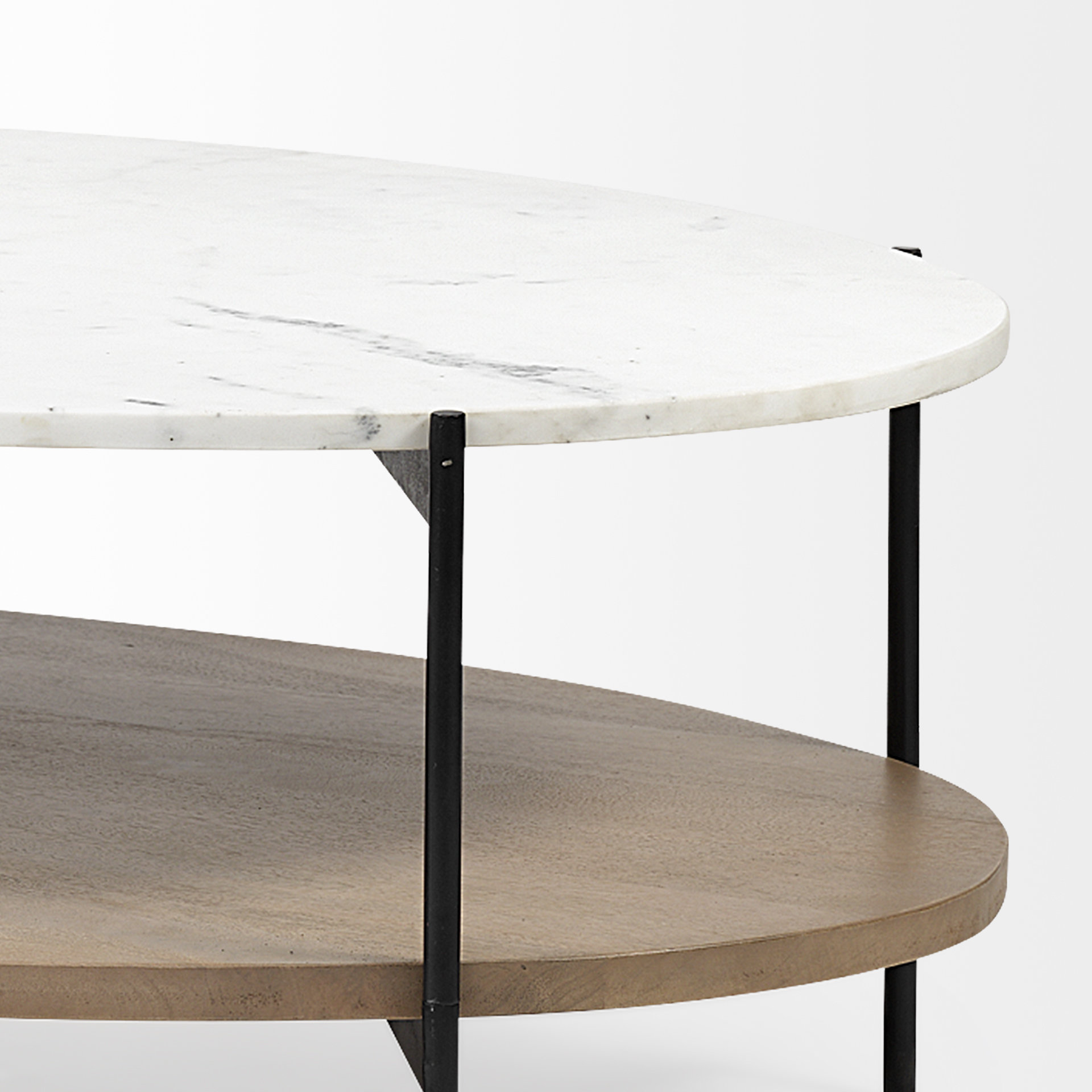 Mercana Larkin Oval Coffee Table - Brown, Wood