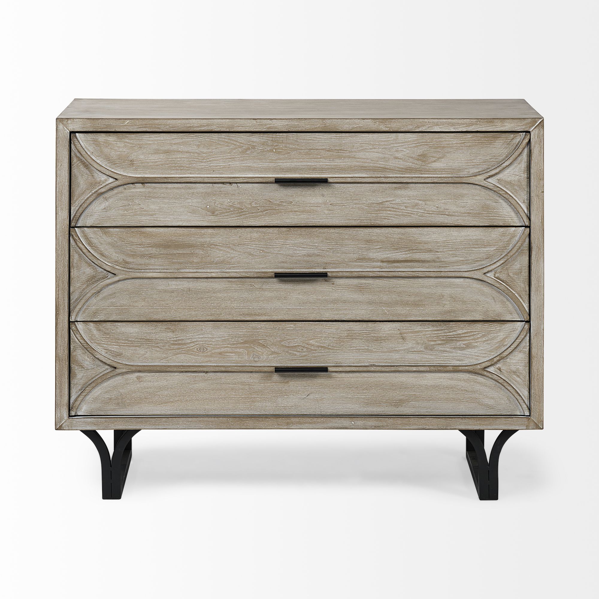 Mercana Giselle I Fir Veneer 3 Drawer Accent Cabinet - Light Brown