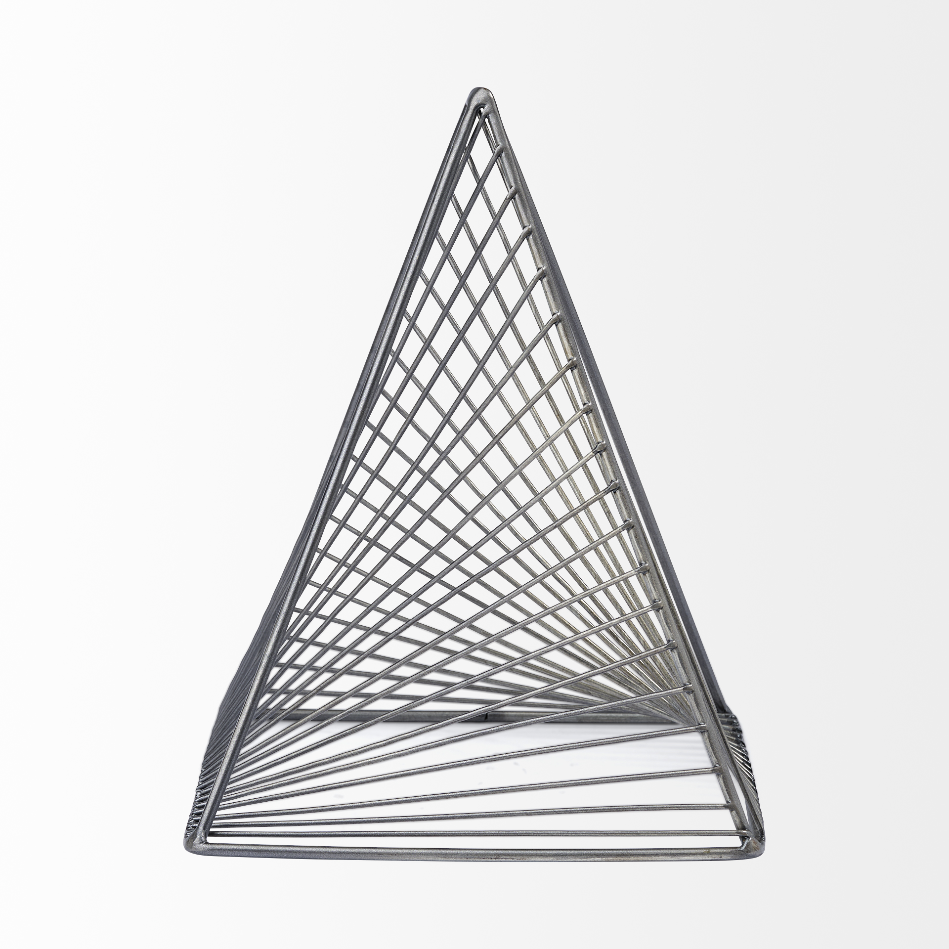 Mercana Risley Triangular Object - Gray, Metal