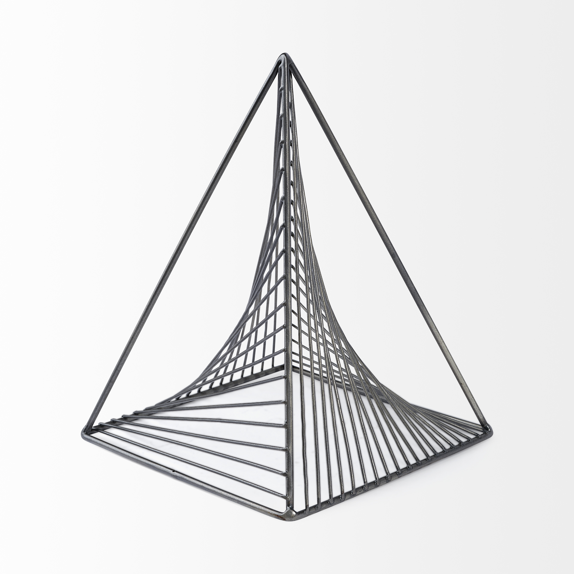 Mercana Risley Triangular Object - Gray, Metal