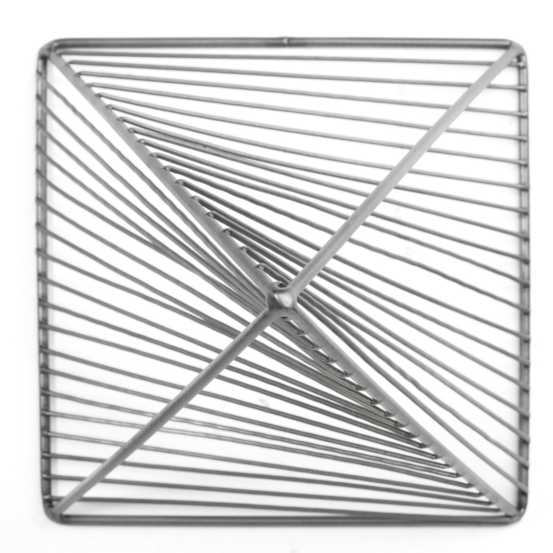 Mercana Risley Triangular Object - Gray, Metal