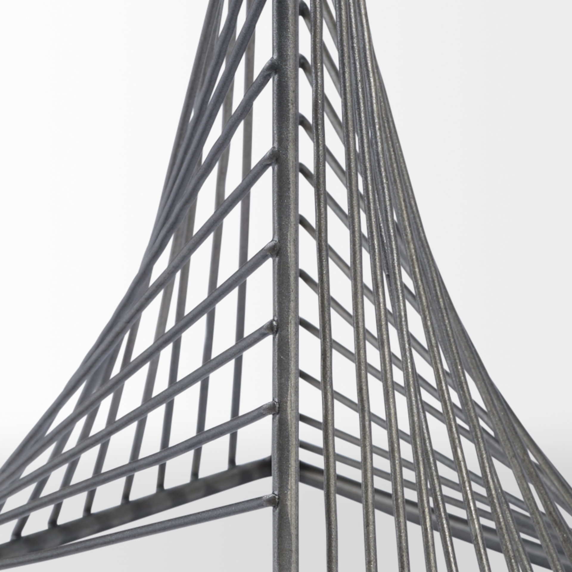 Mercana Risley Triangular Object - Gray, Metal