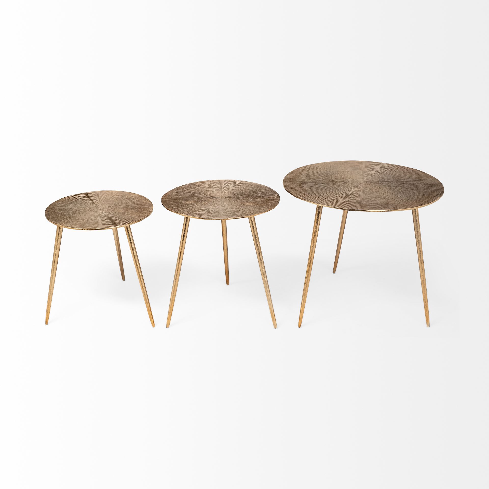 Mercana Reva Accent Table - Gold, W16"