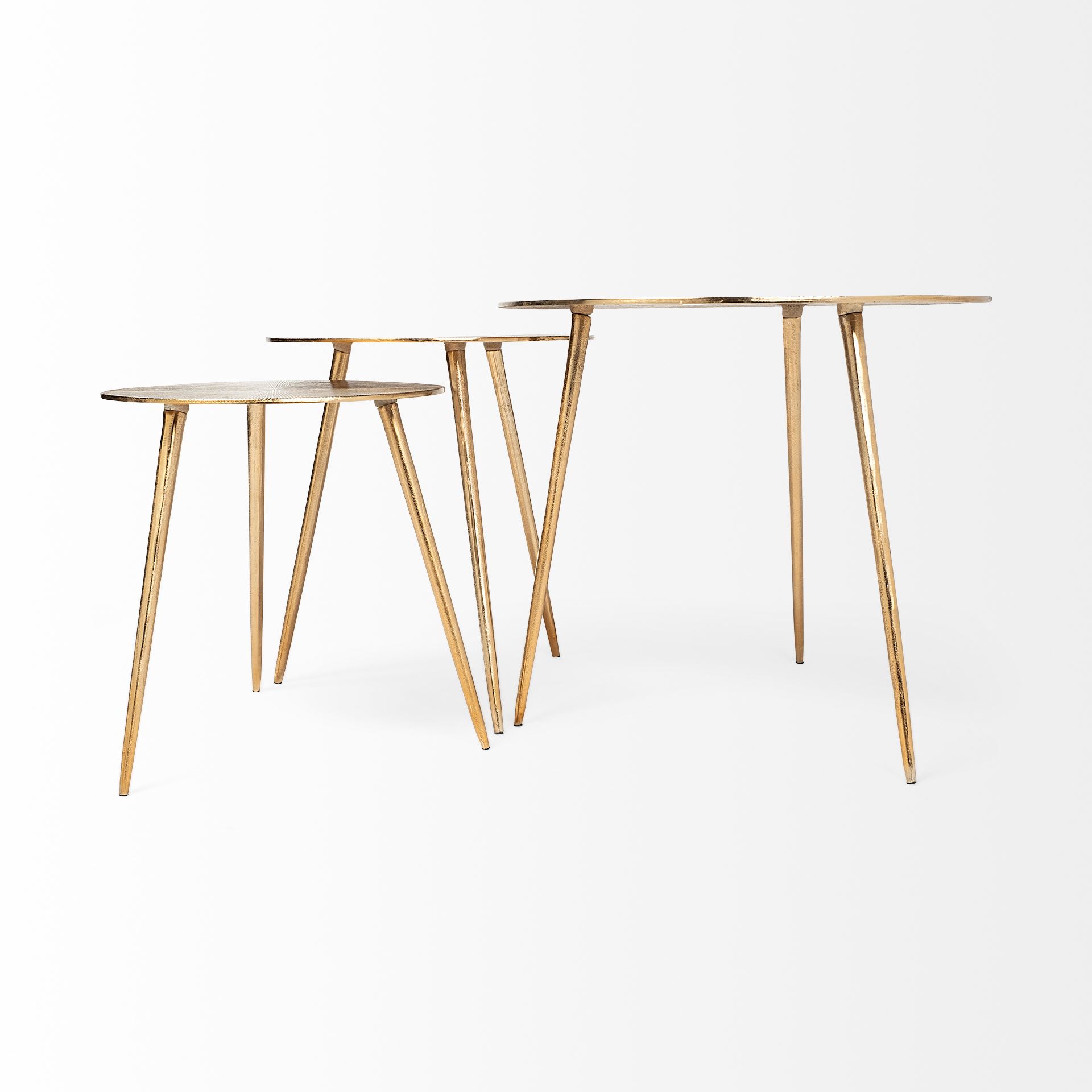 Mercana Reva Accent Table - Gold, W16"