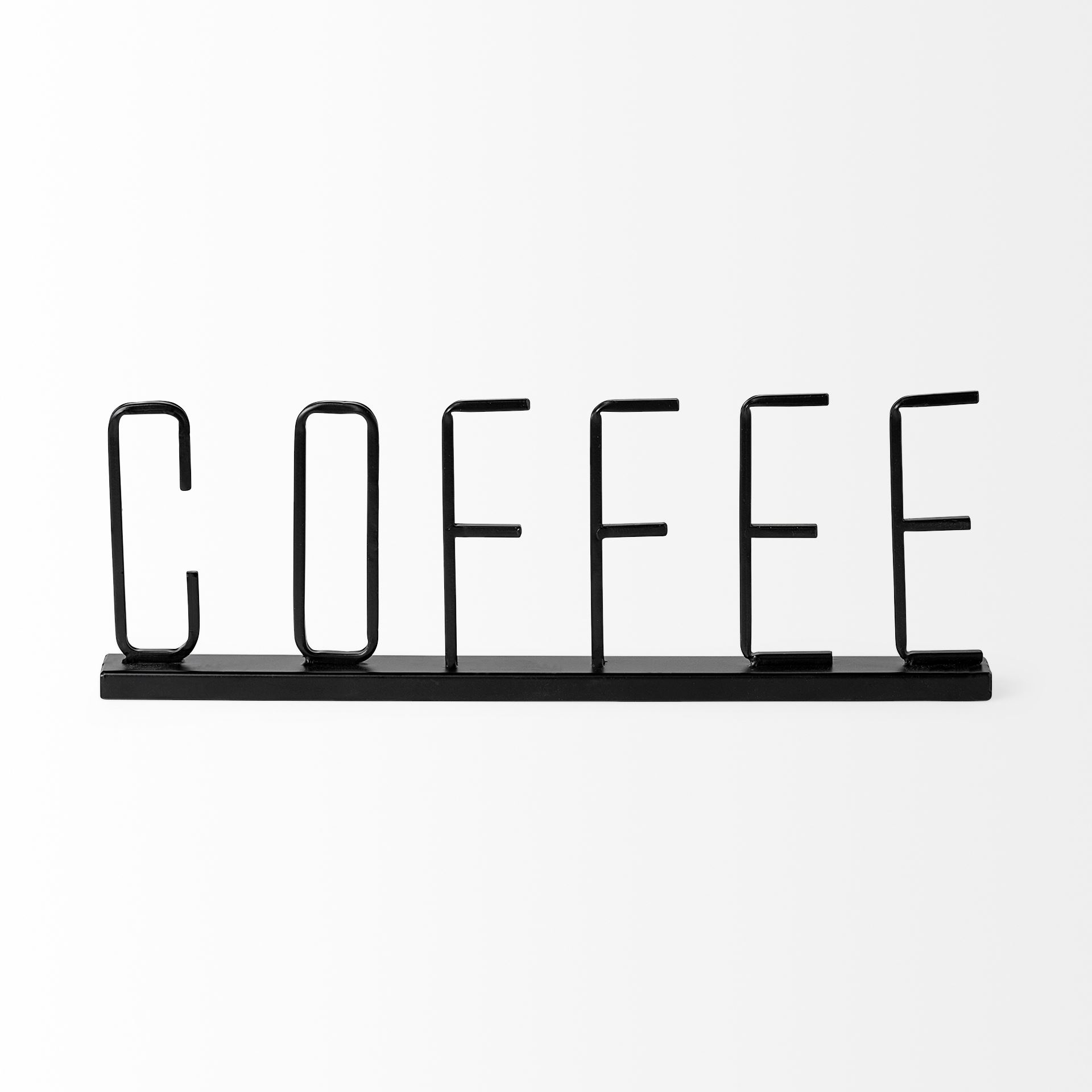 Mercana Metal Coffee Sign Object - Black, Metal