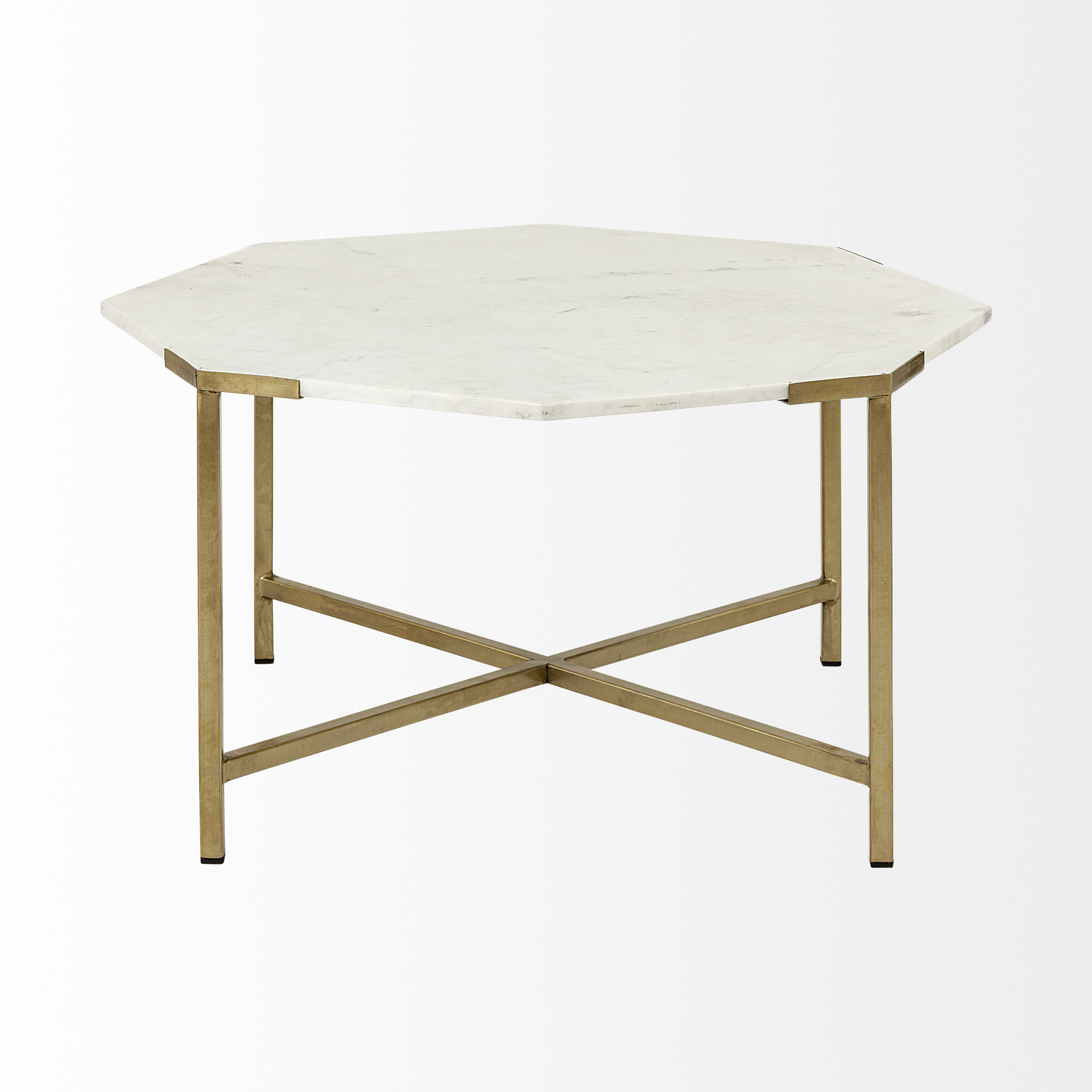 Mercana - Vincent Coffee Table in Gold, Stone