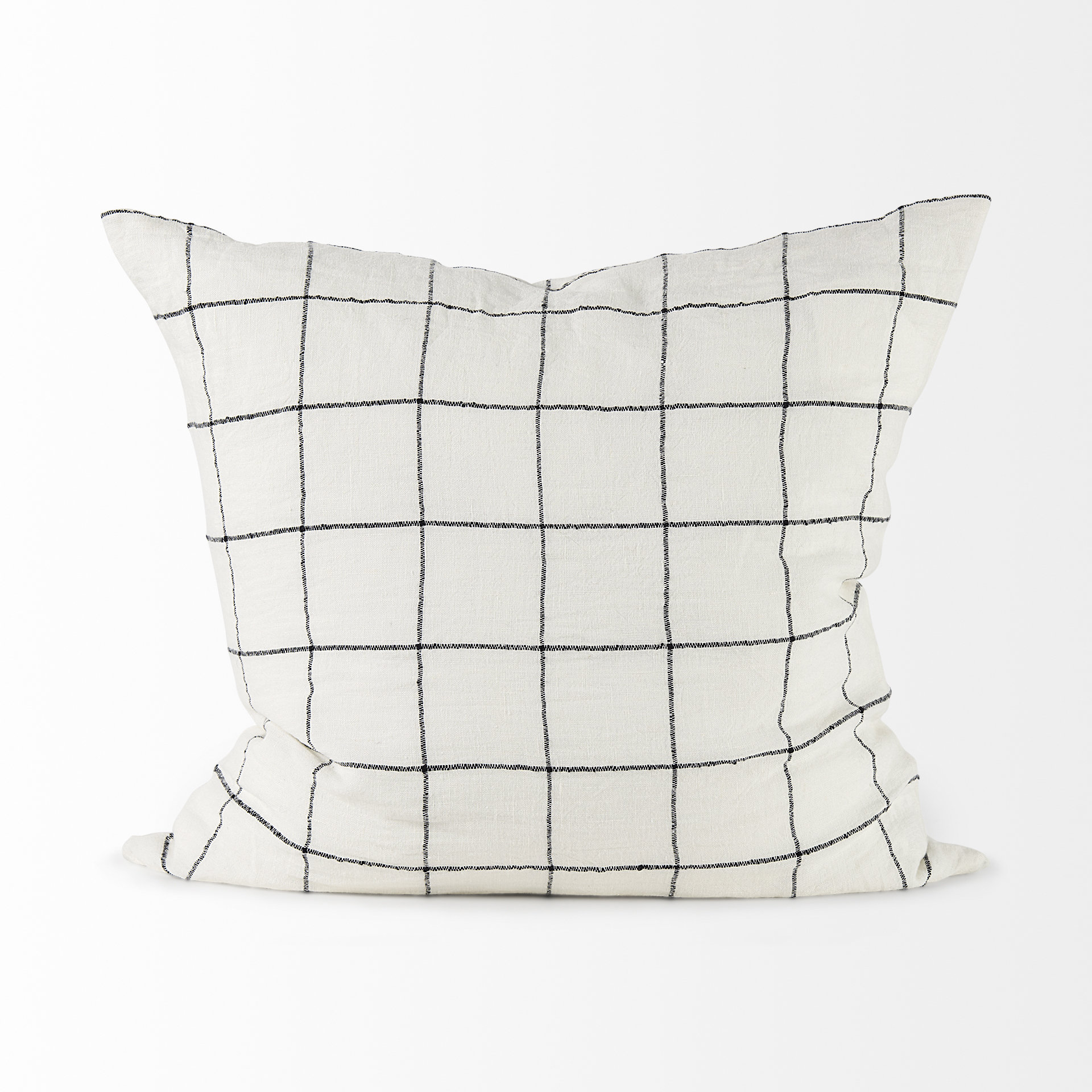 Mercana Suzanne Pillow - White/Black, 22x22