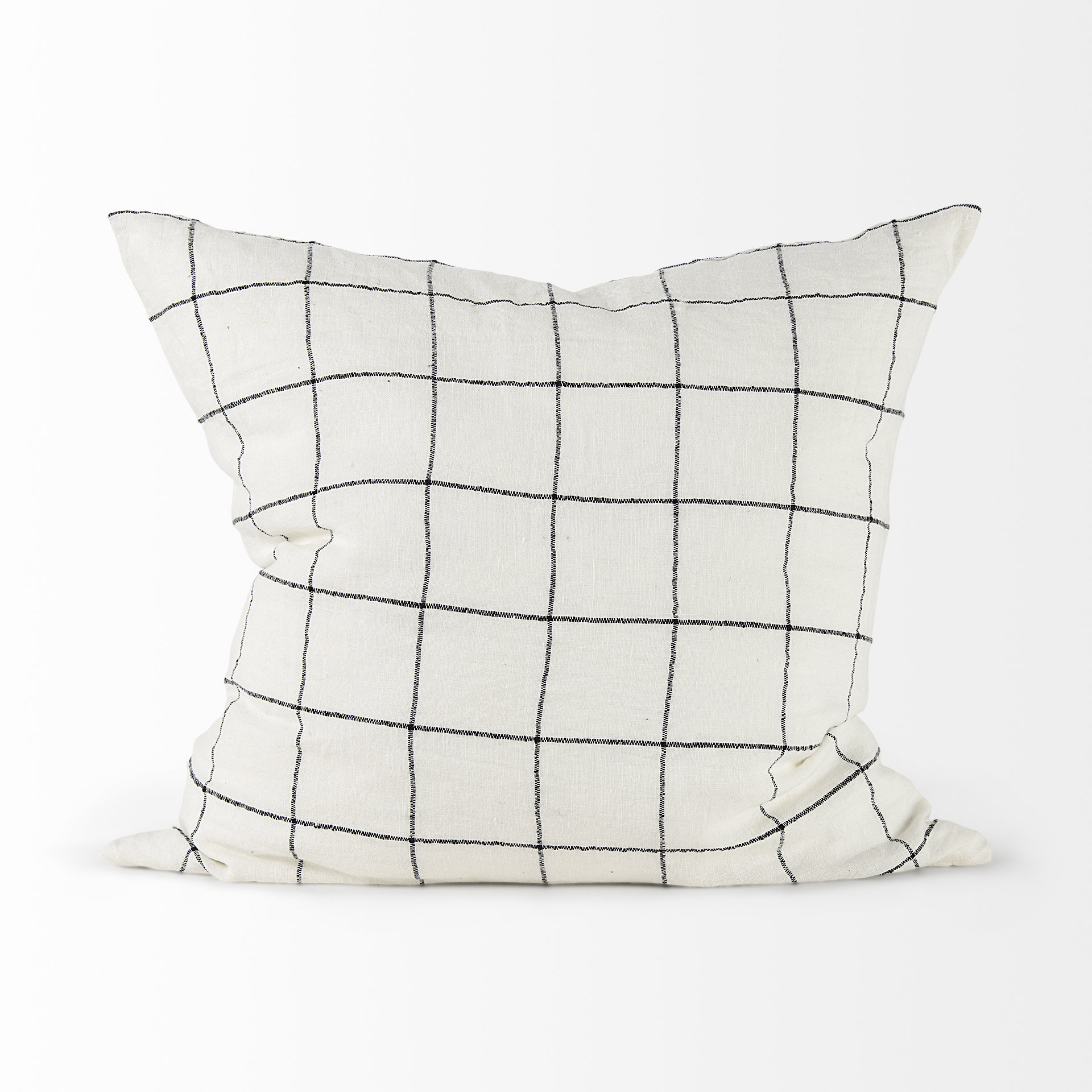 Mercana Suzanne Pillow - White/Black, 22x22