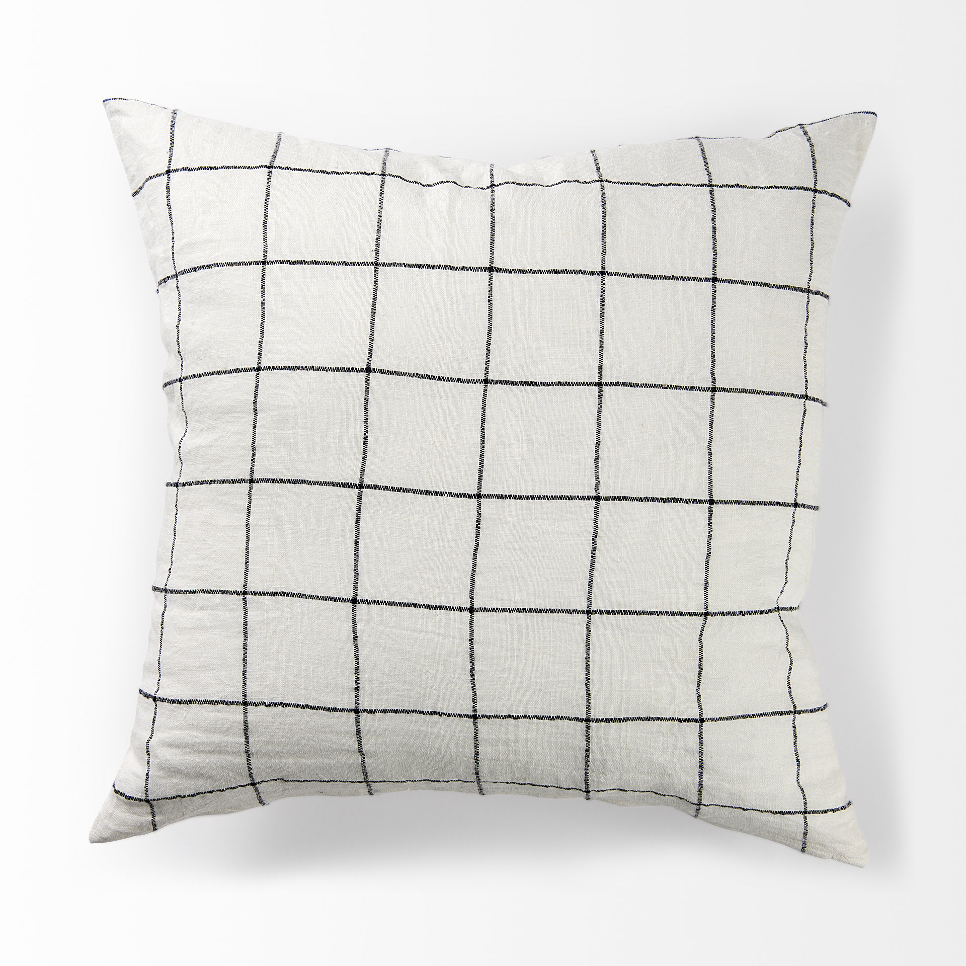 Mercana Suzanne Pillow - White/Black, 22x22