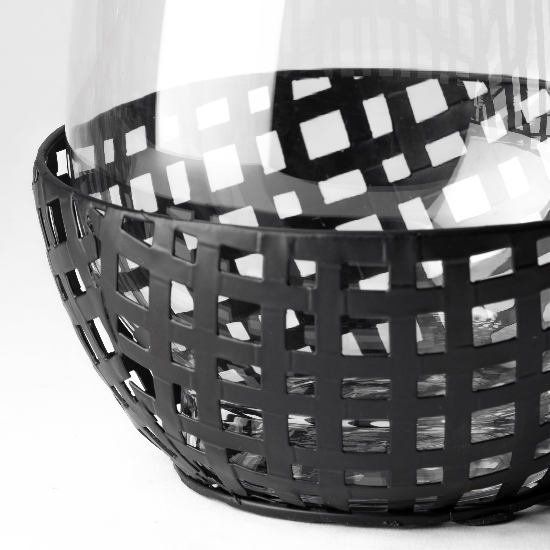 Mercana Reena Candle Holder - Black, H8"