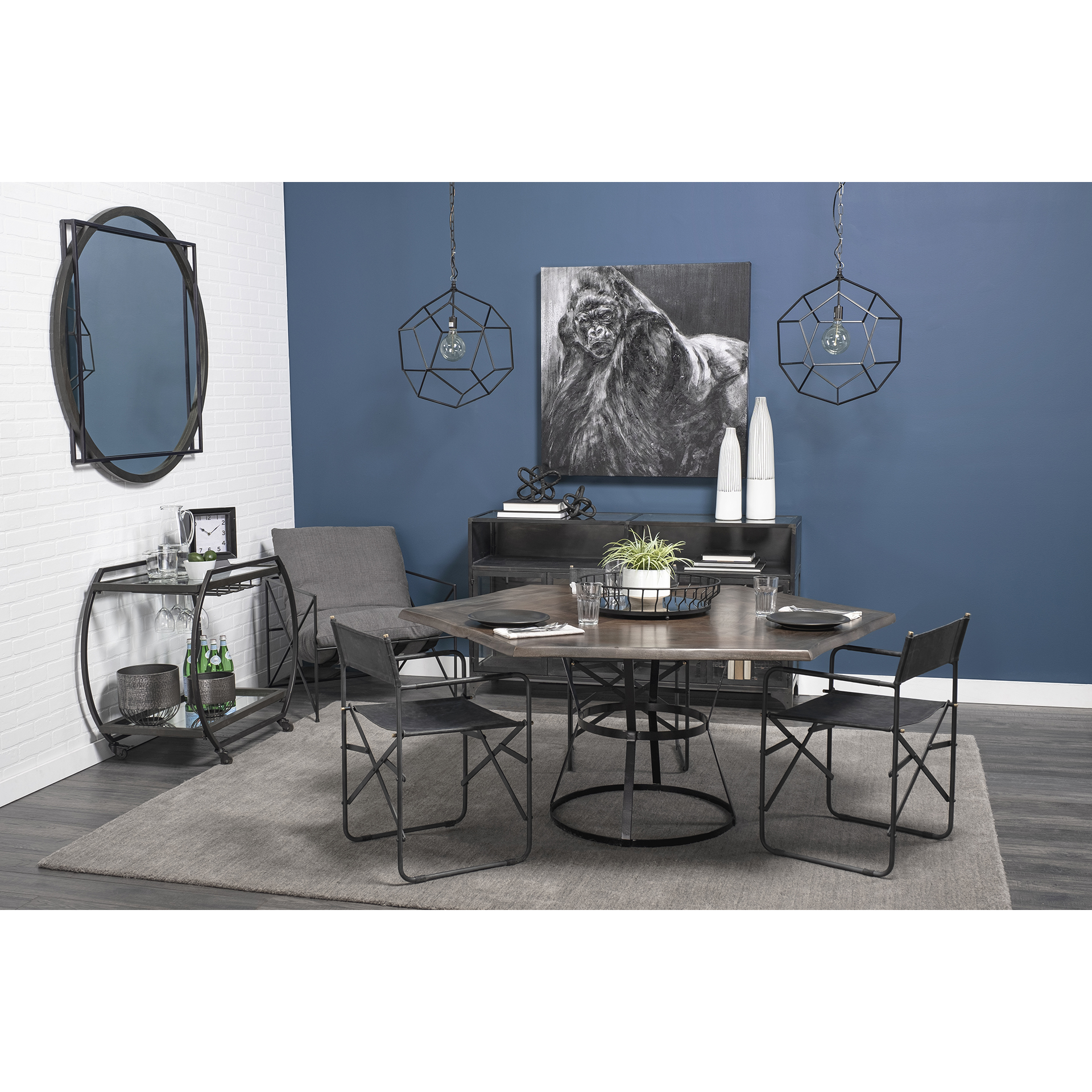 Mercana - Helena Tray in Black, Metal