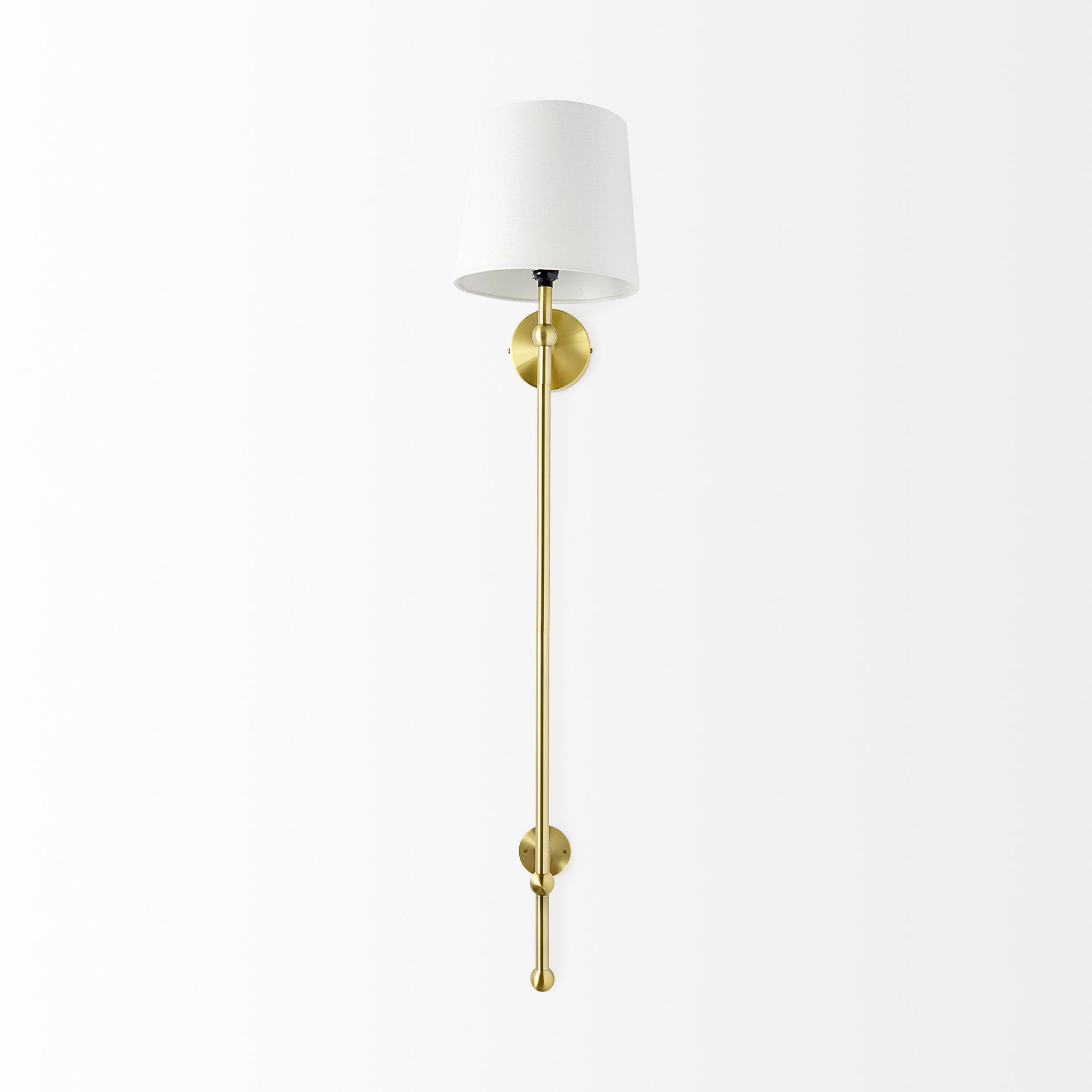 Mercana Chester 10x47 Fabric/Metal Shade Wall Sconce - Gold