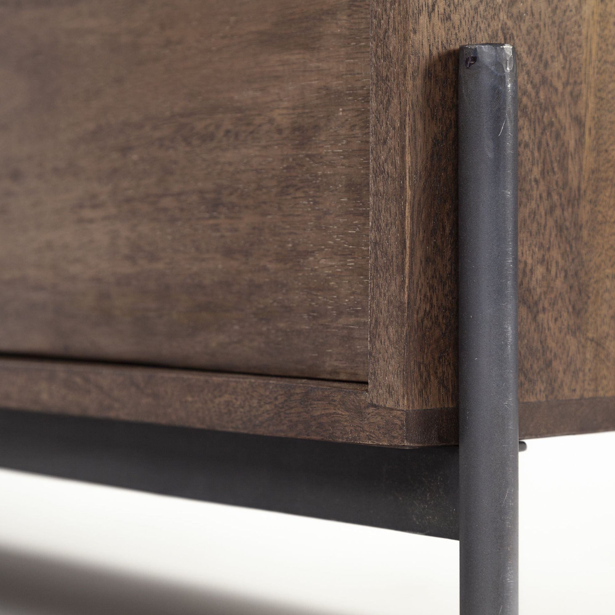 Mercana - Glenn Media Console in Dark Brown, Wood/Iron