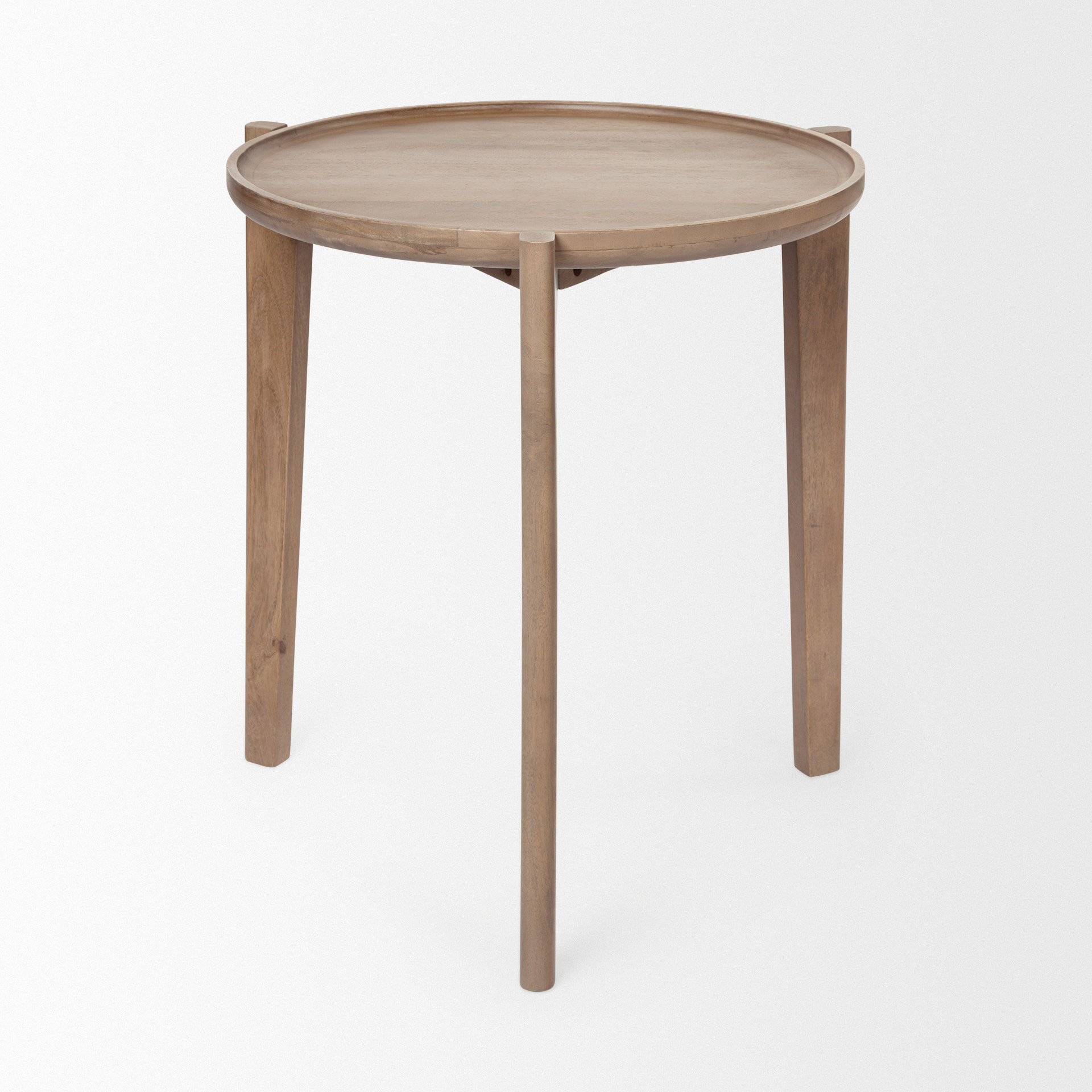 Mercana - Cleaver Accent Table in Brown, Solid Wood
