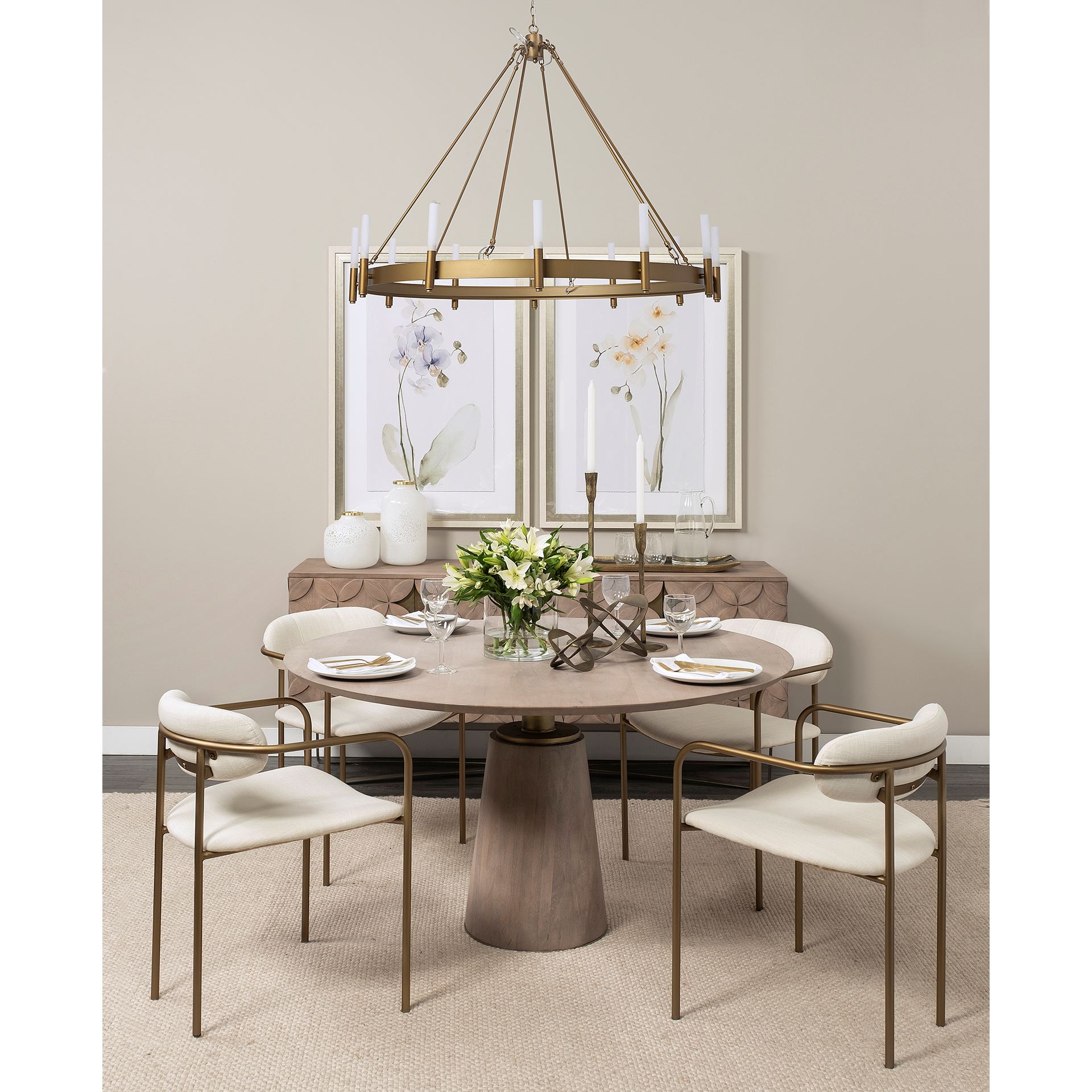 Mercana Levit Candle Holder - Gold, H20"