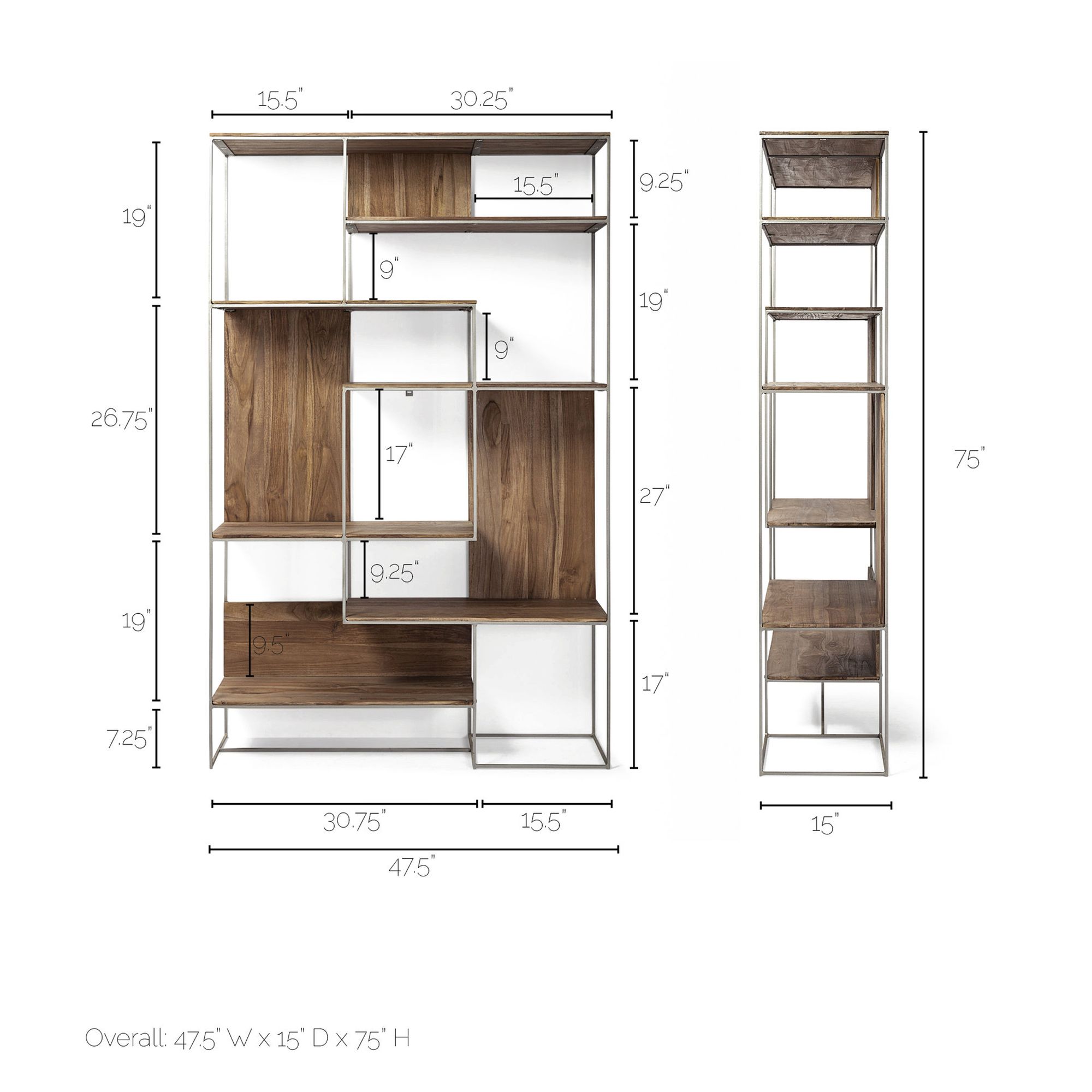 Mercana Morris III Shelving Unit - Brown
