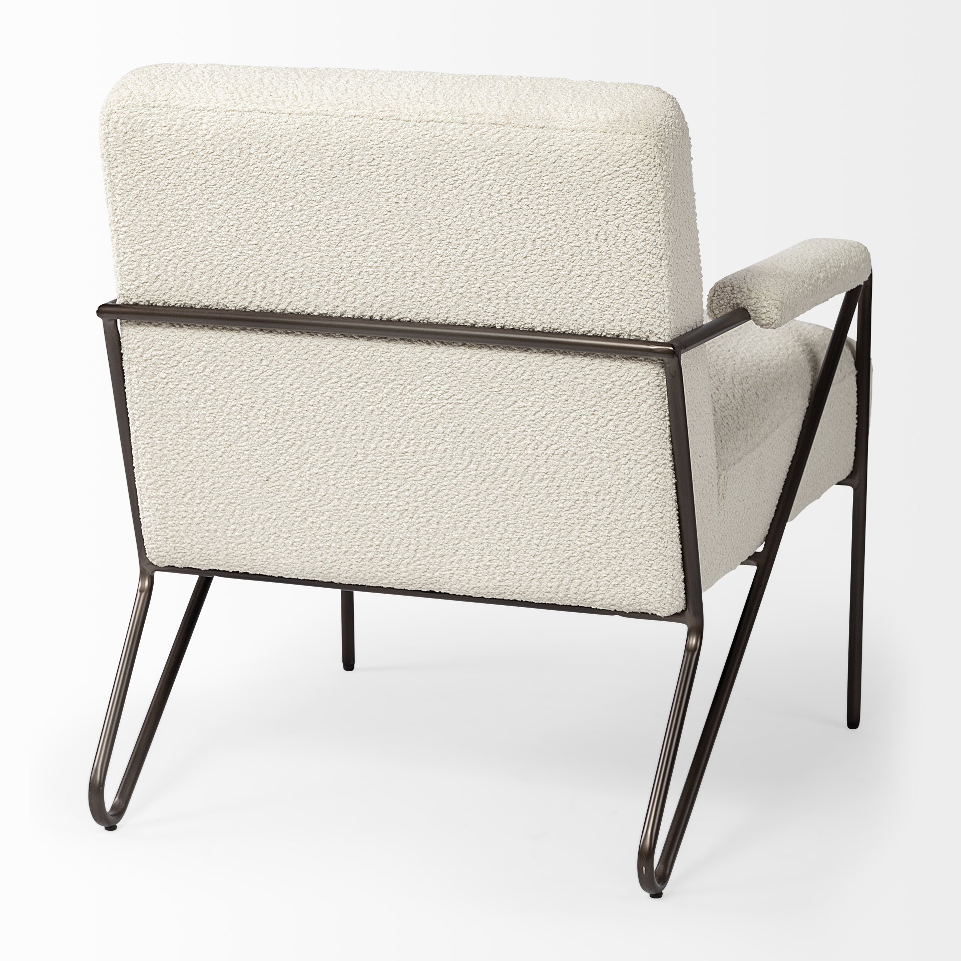 Mercana - Vicunya Upholstered Accent Chair in White, Iron