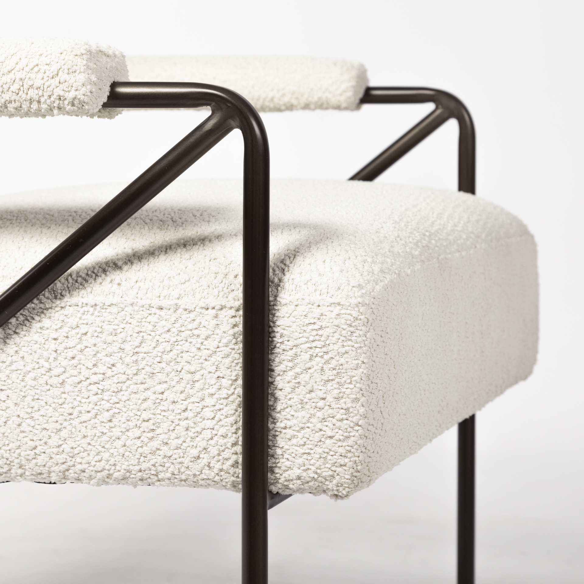 Mercana - Vicunya Upholstered Accent Chair in White, Iron