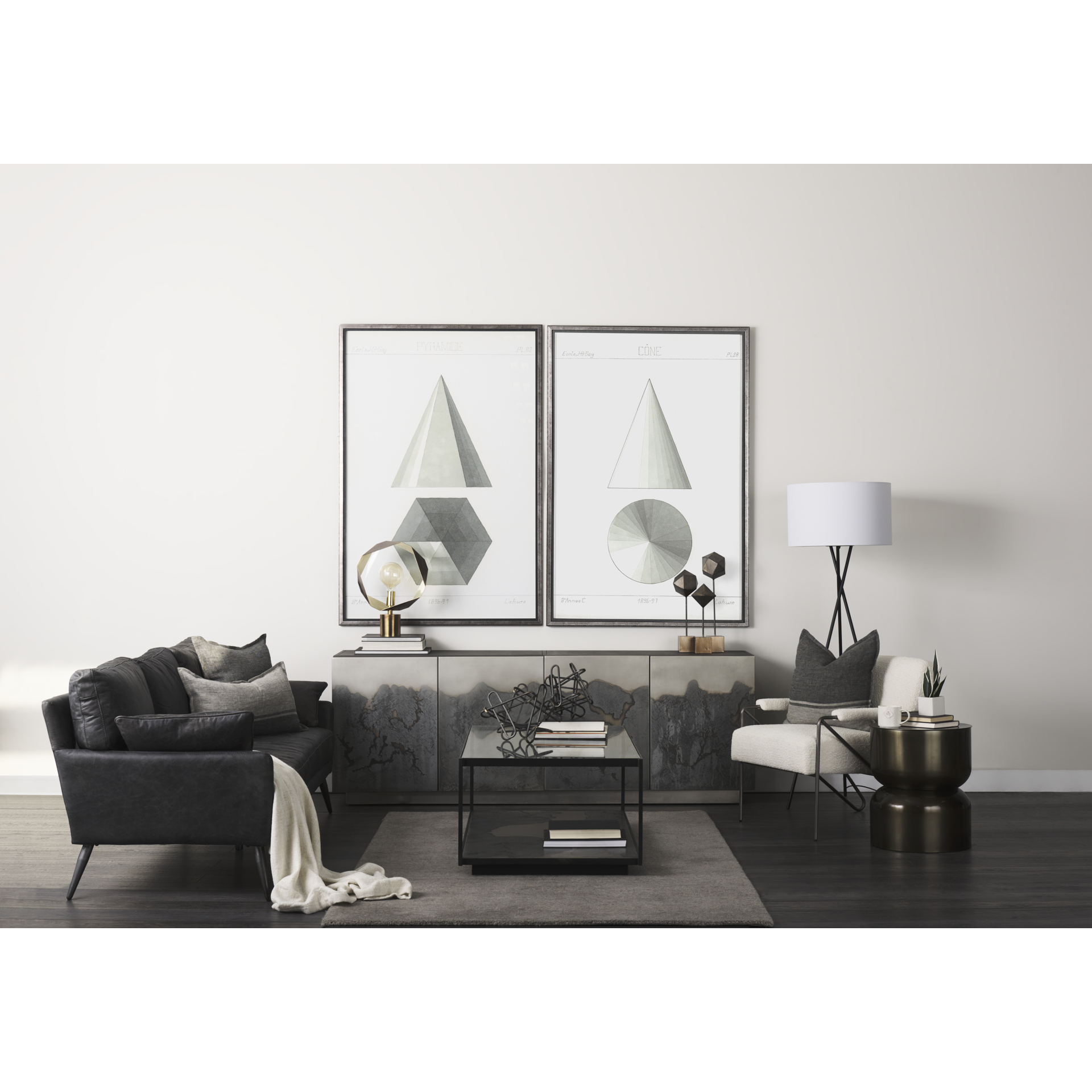 Mercana - Vicunya Upholstered Accent Chair in White, Iron