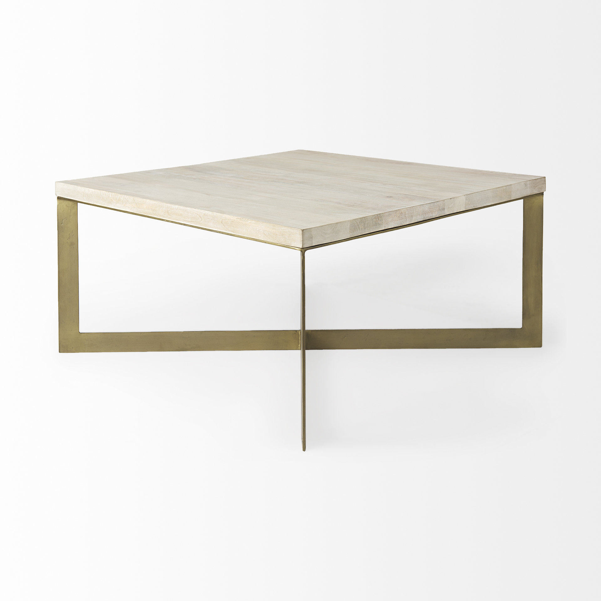 Mercana Faye Square Coffee Table - Beige, Wood