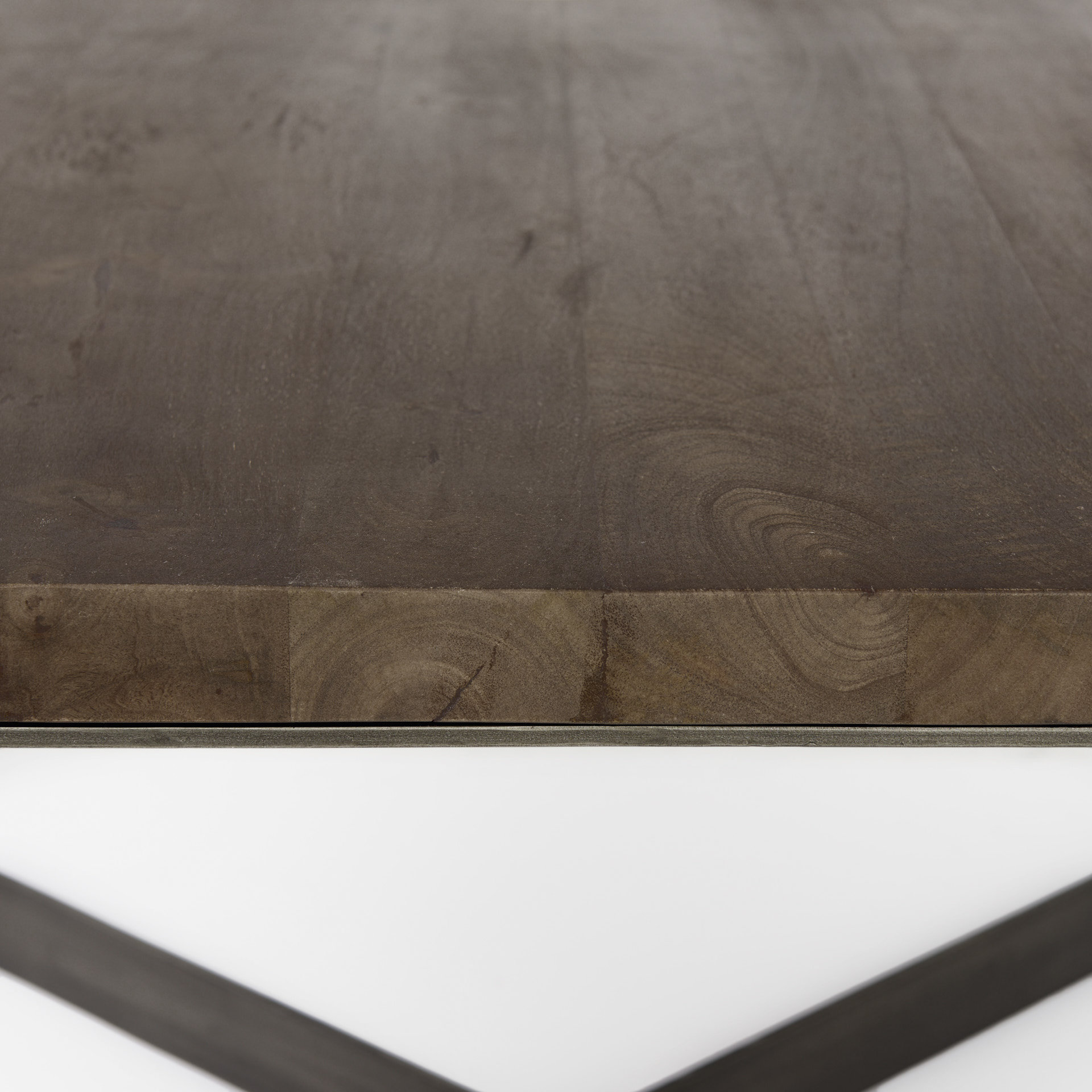 Mercana Faye Square Coffee Table - Brown/Silver, Wood