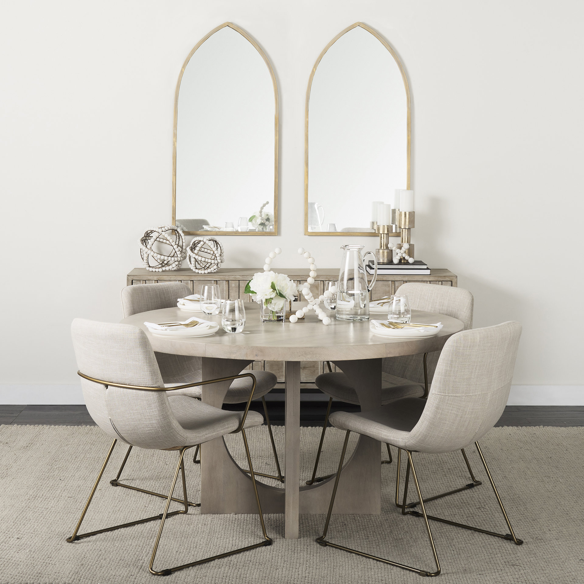 Mercana Liesl Dining Table - Gray, Wood