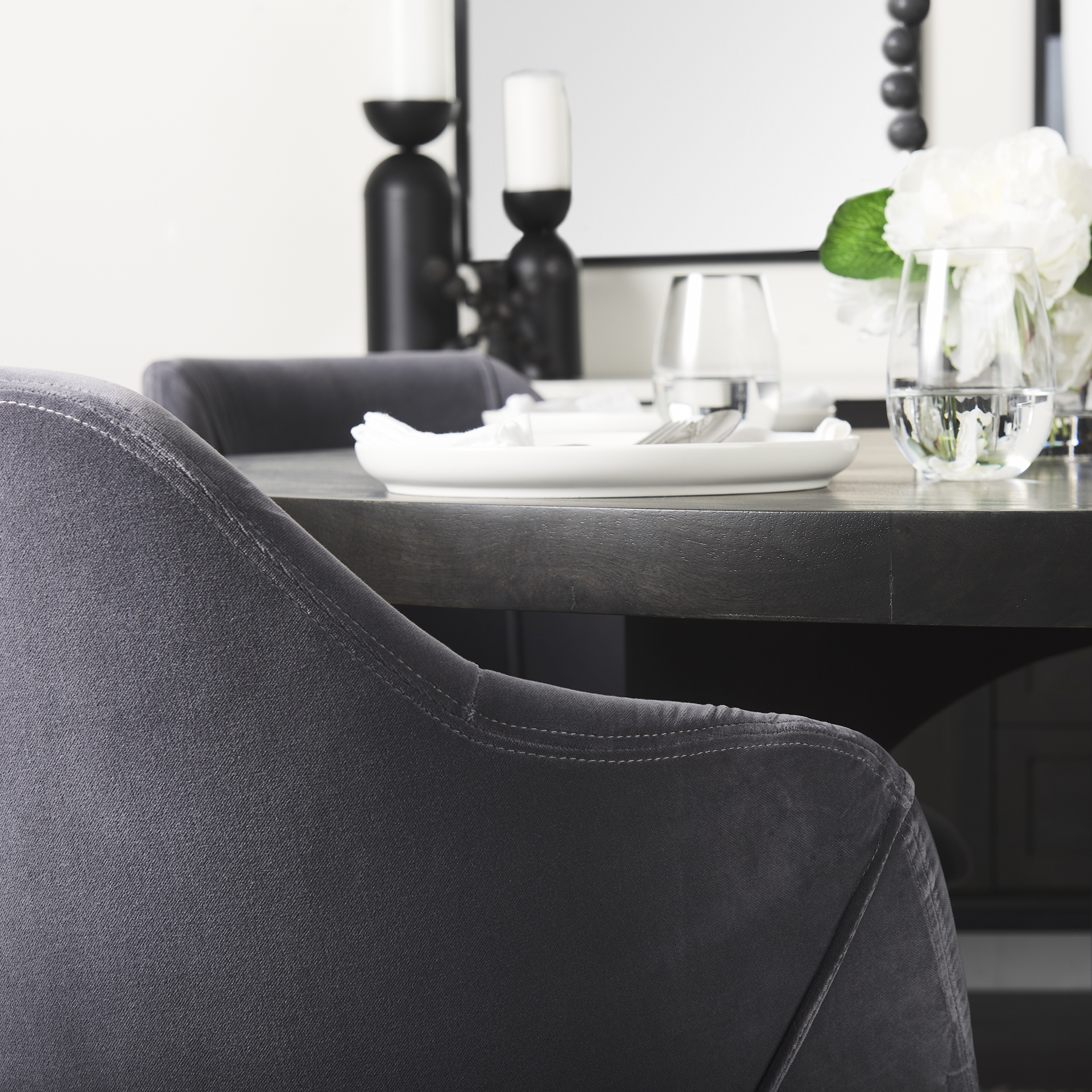 Mercana Liesl Dining Table - Black, Wood