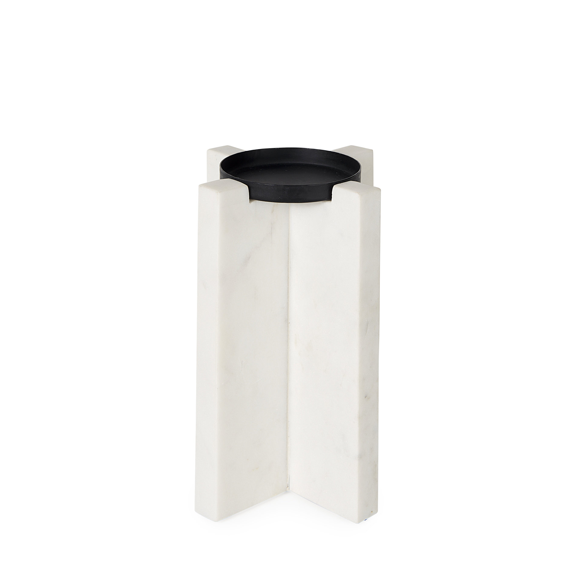 Mercana Sophia Candle Holder - White, H8"