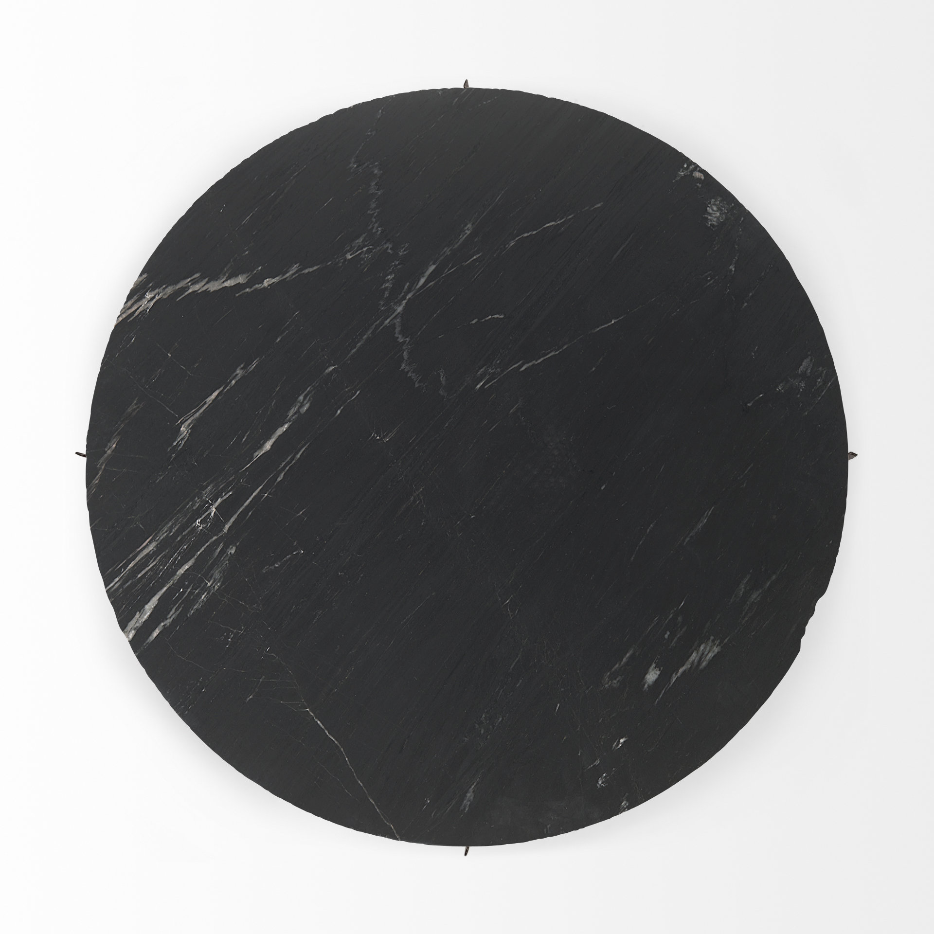 Mercana Reinhold Round Coffee Table - Black, Metal